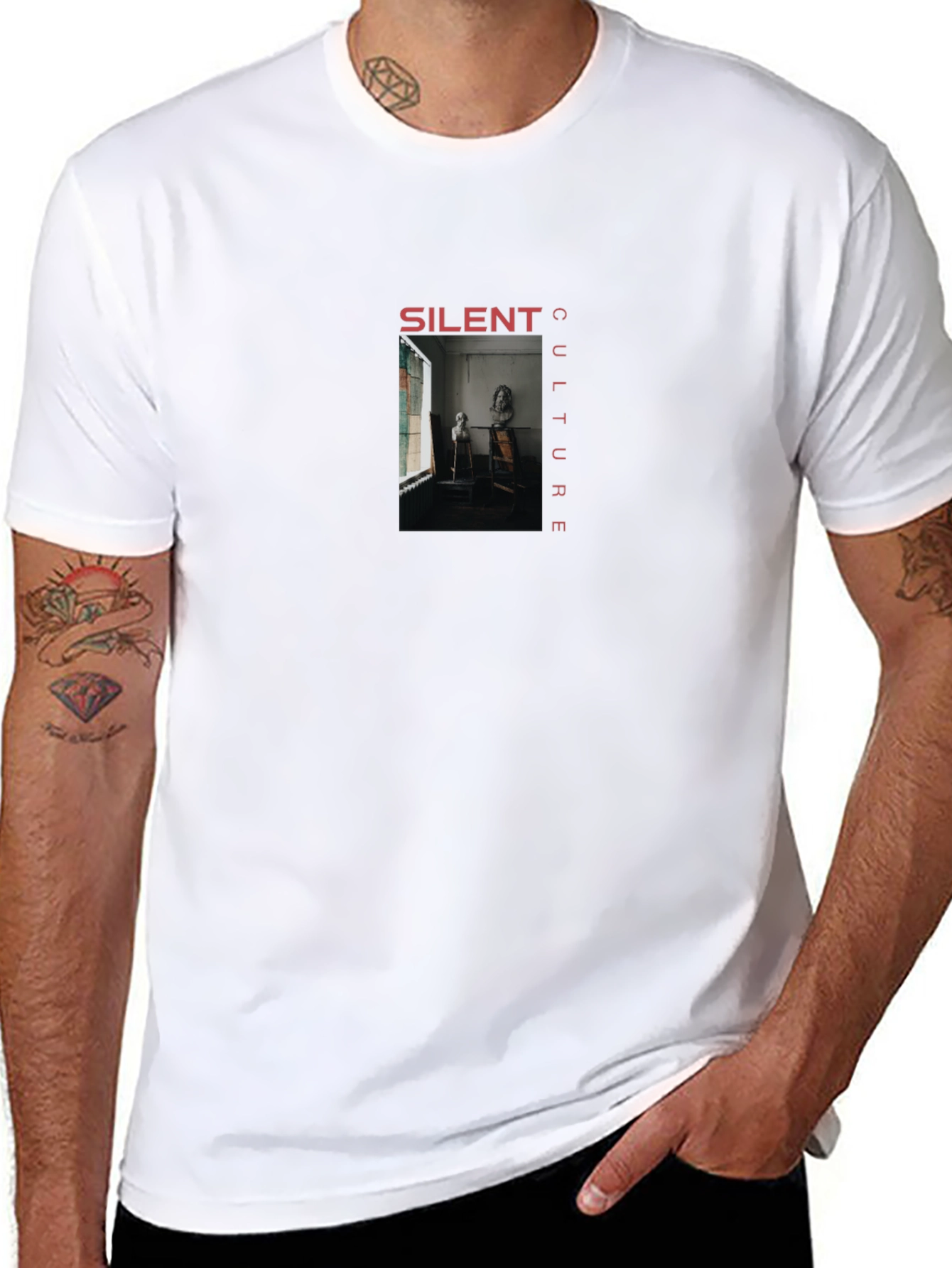 Silent Culture Graphic Print Black T-Shirt