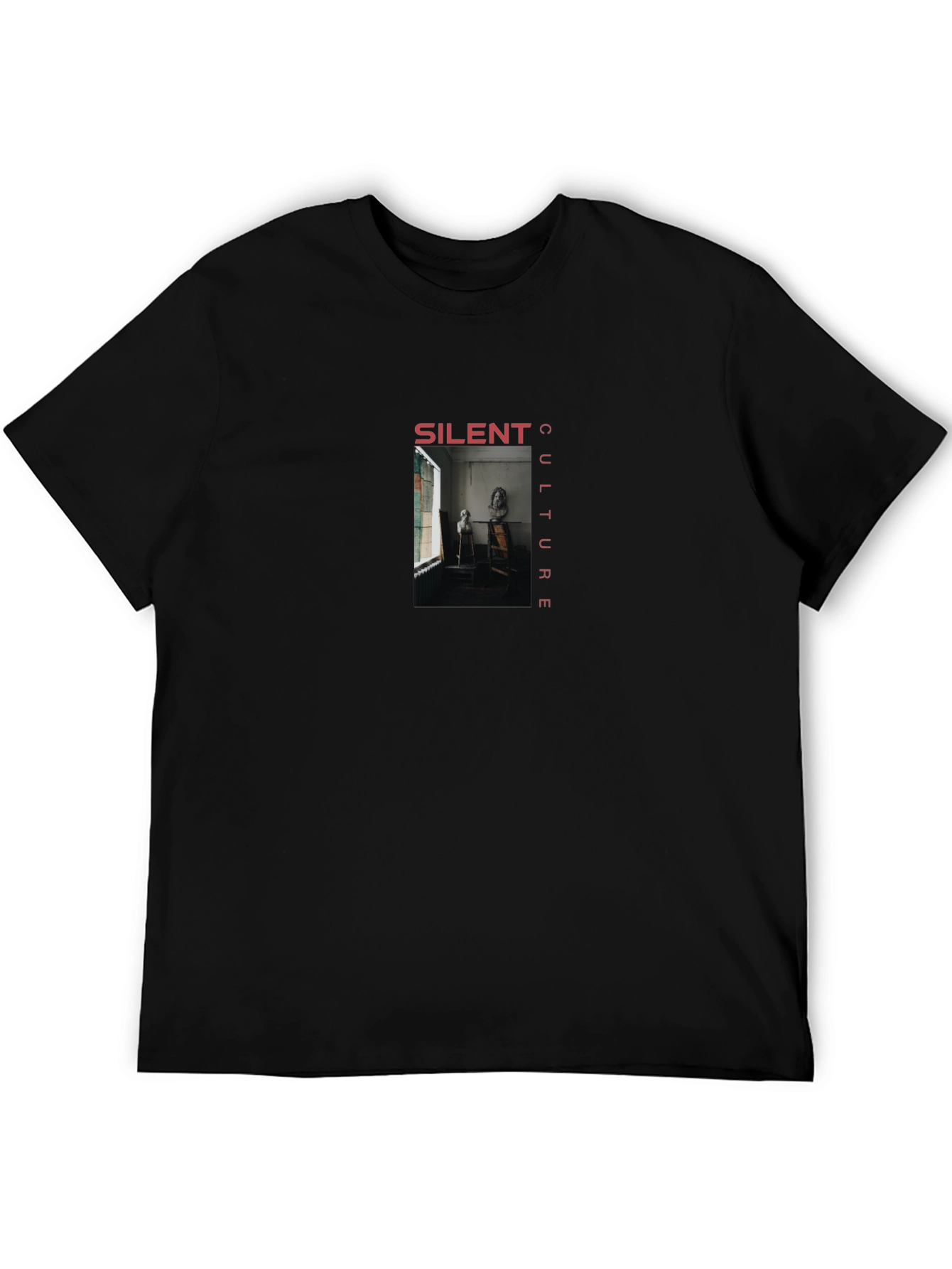 Silent Culture Graphic Print Black T-Shirt