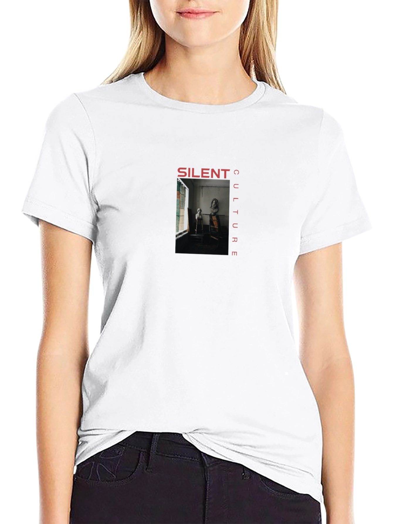Silent Culture Graphic Print Black T-Shirt