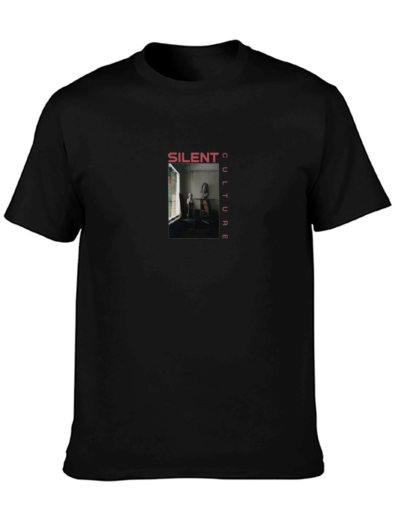 Silent Culture Graphic Print Black T-Shirt