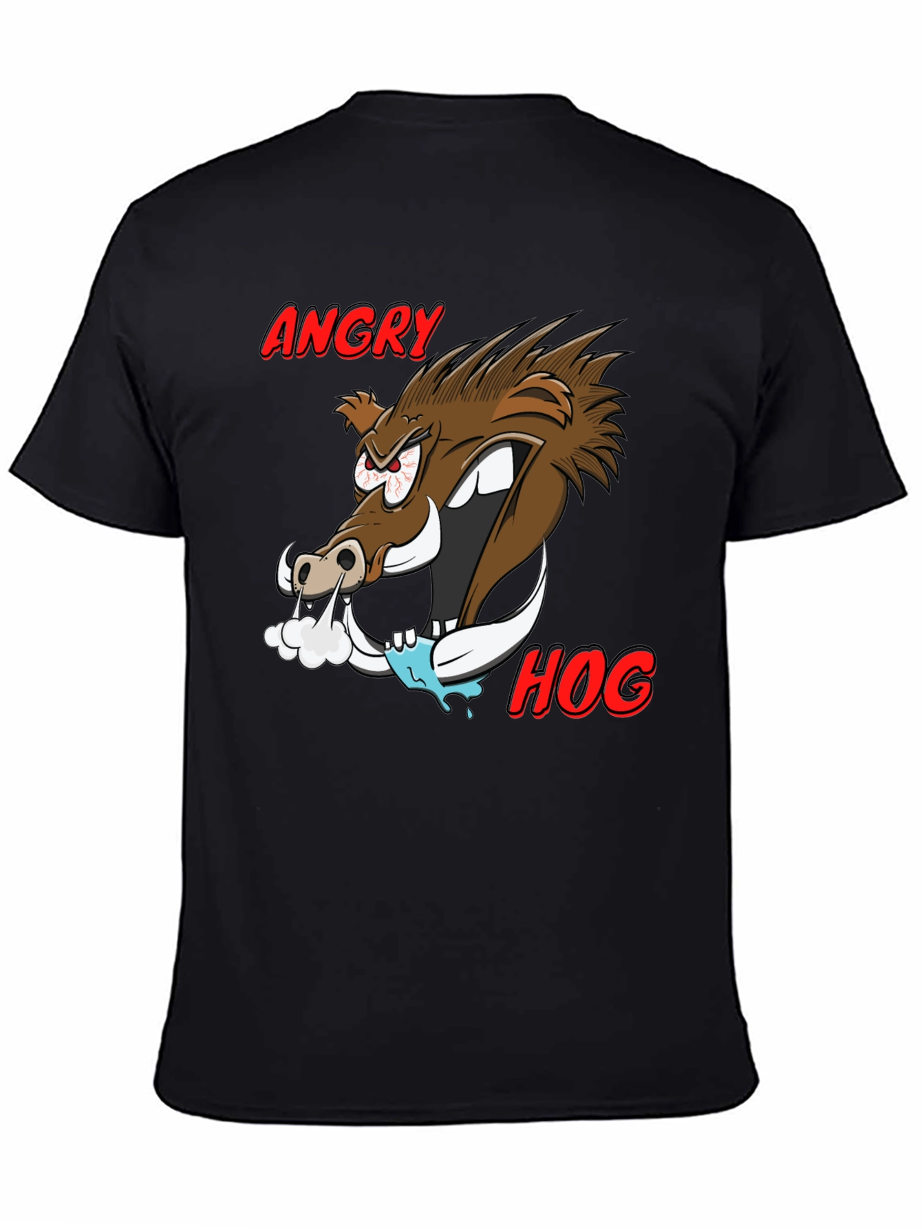 Angry Hog Graphic Tee - Mens Black T-Shirt