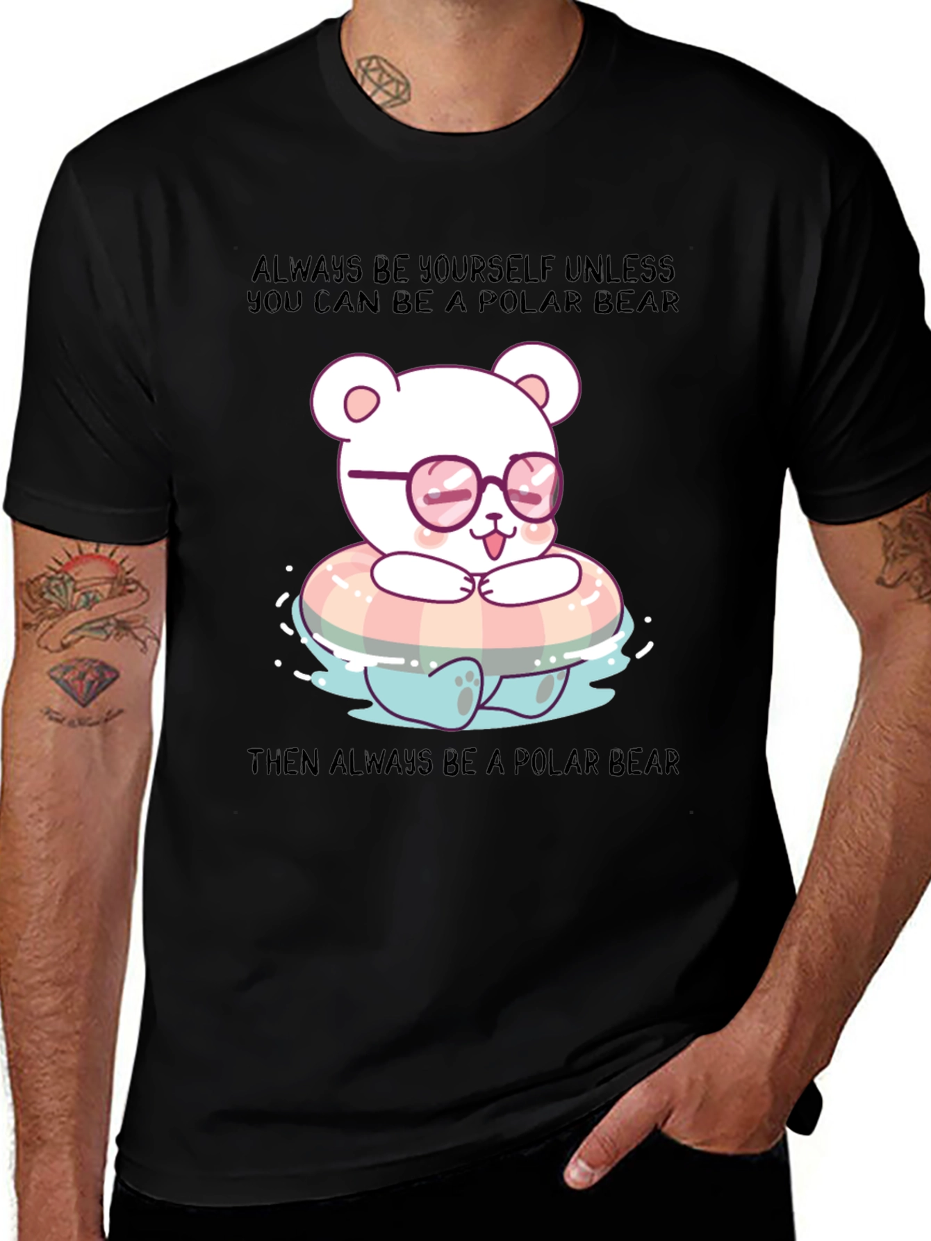 Polar Bear Graphic Tee - Be Yourself T-Shirt