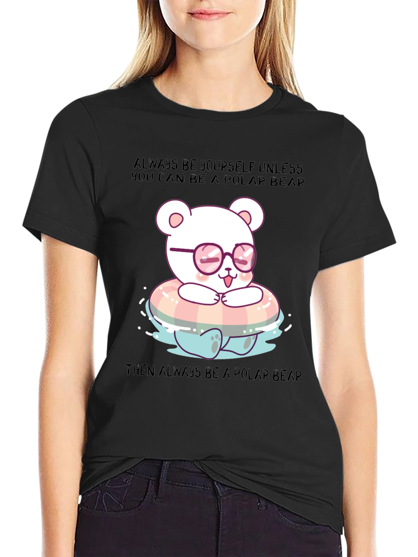 Polar Bear Graphic Tee - Be Yourself T-Shirt