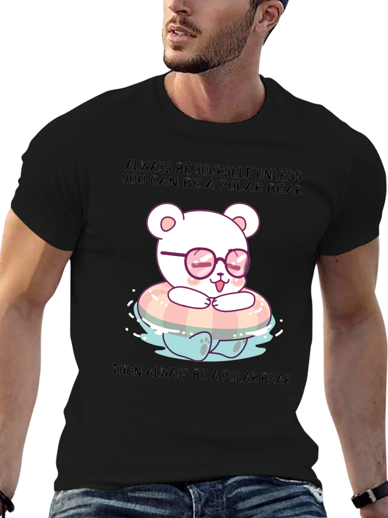 Polar Bear Graphic Tee - Be Yourself T-Shirt