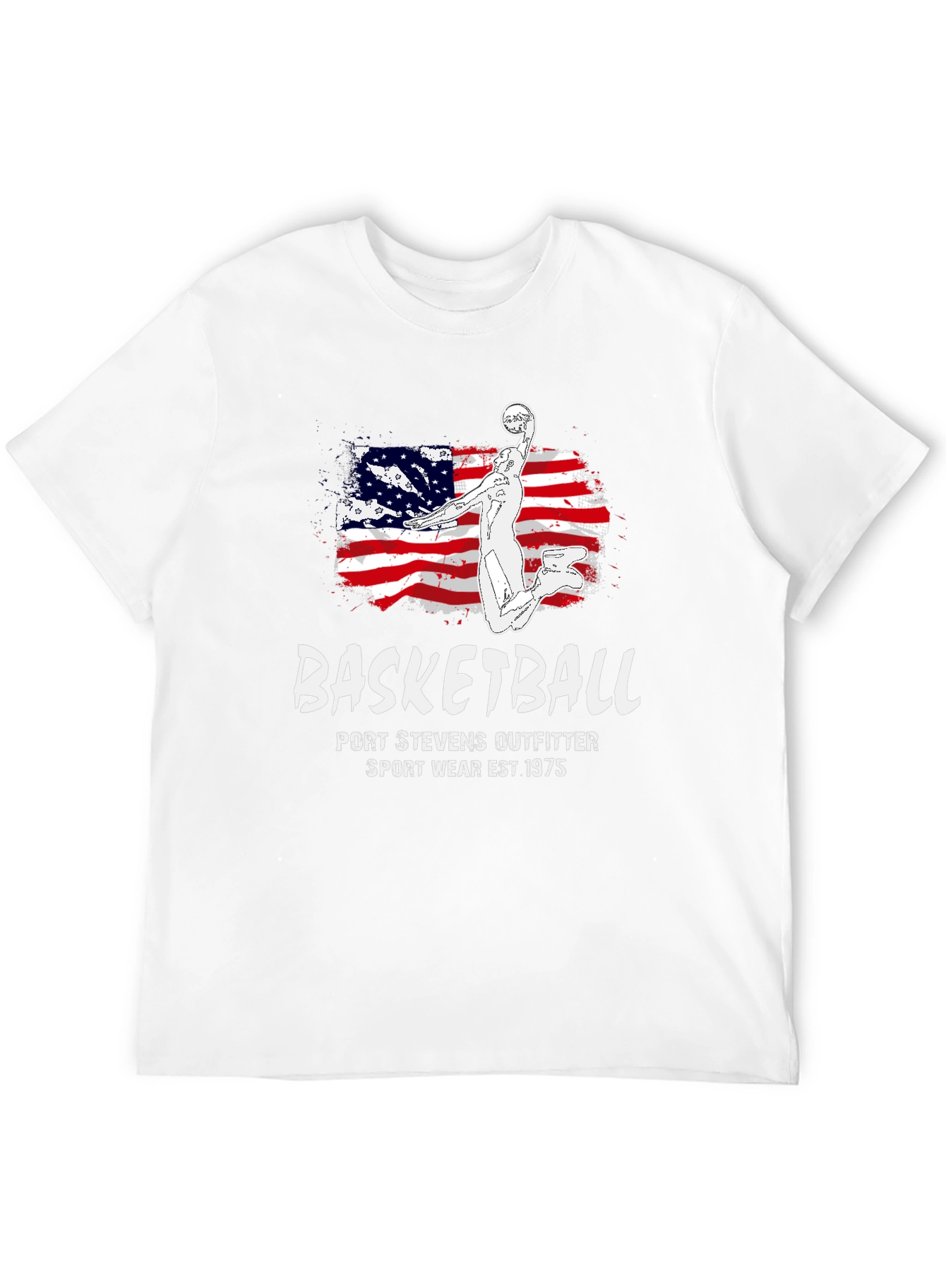 Basketball USA Flag Graphic T-Shirt