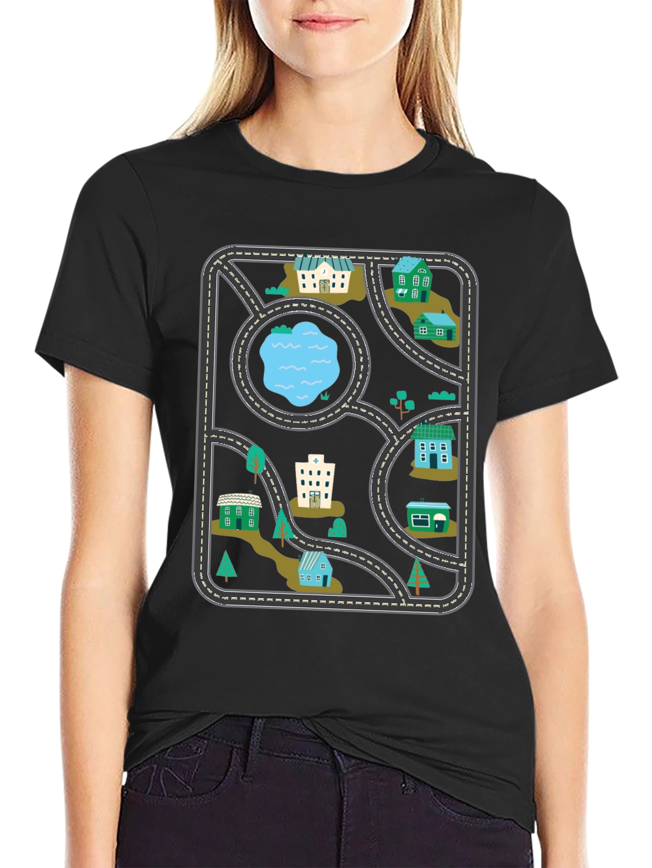 Playful Road Map T-Shirt