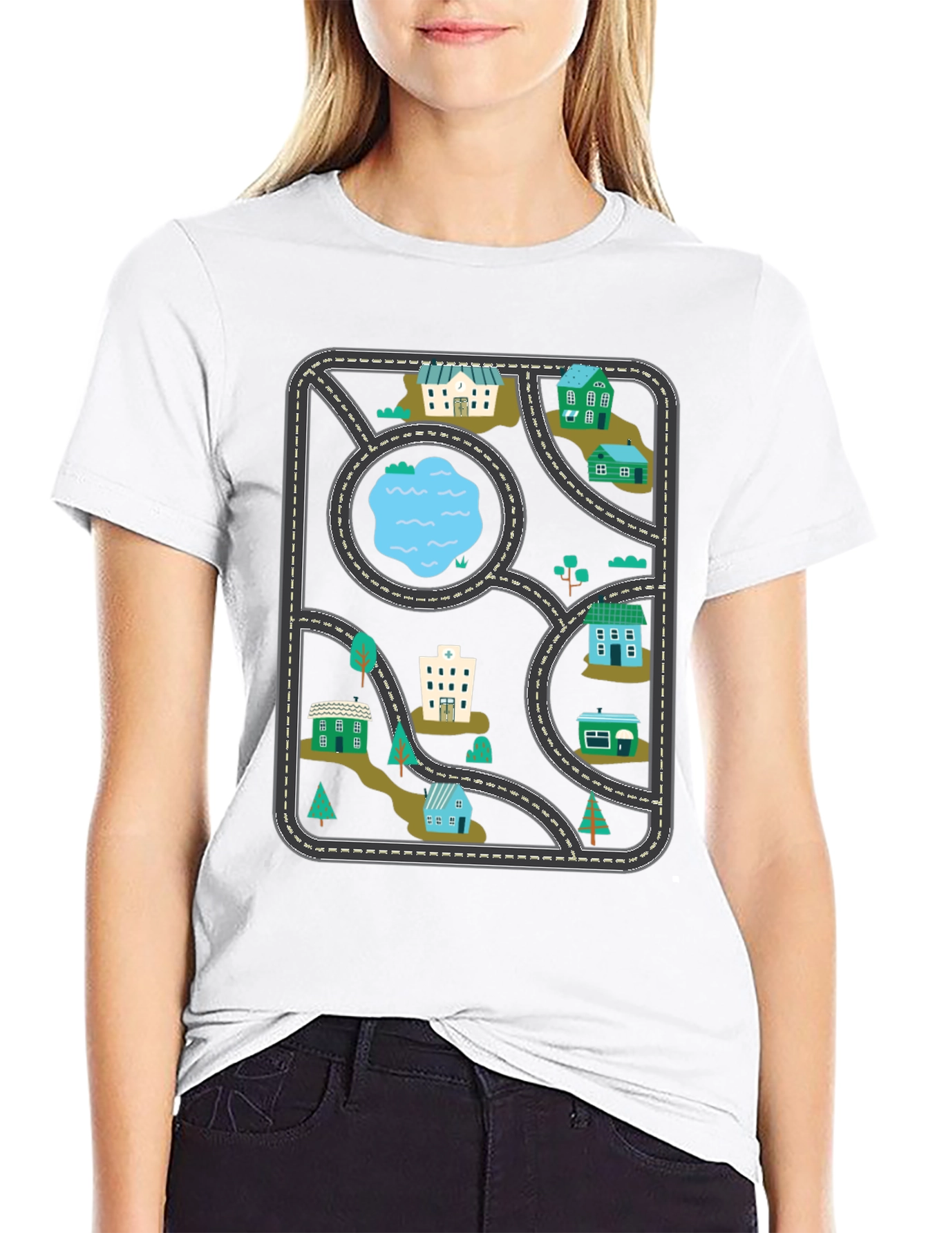 Playful Road Map T-Shirt