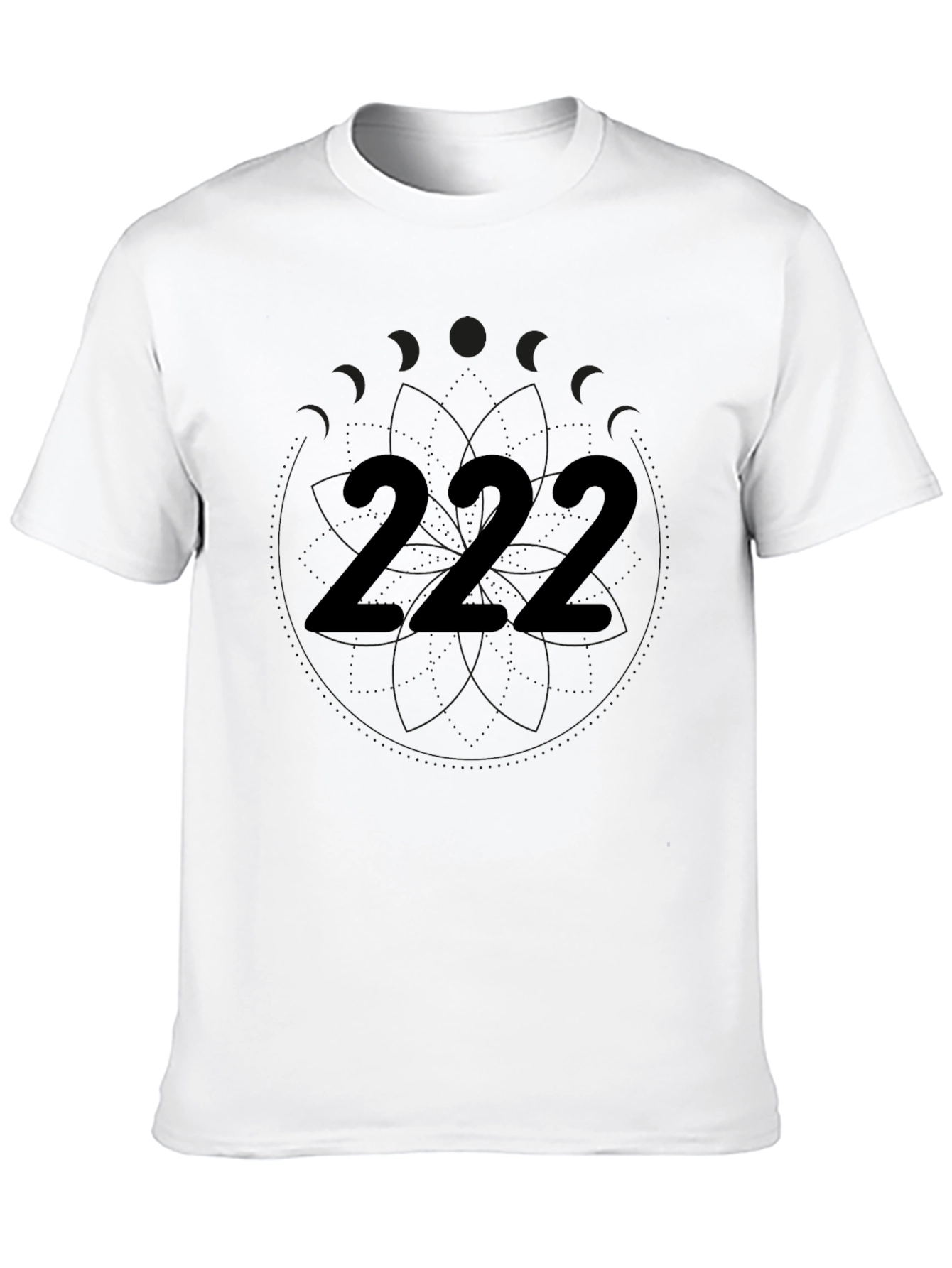 Numerology 222 Black T-Shirt