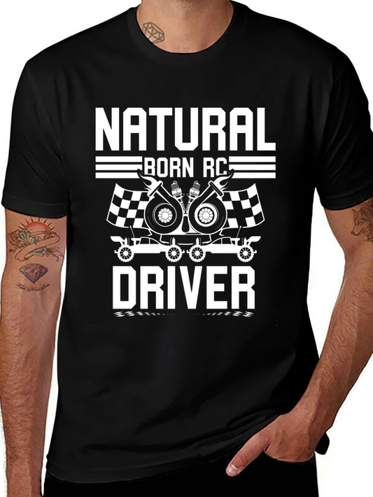 Natural Born RC Driver Black Graphic Tee