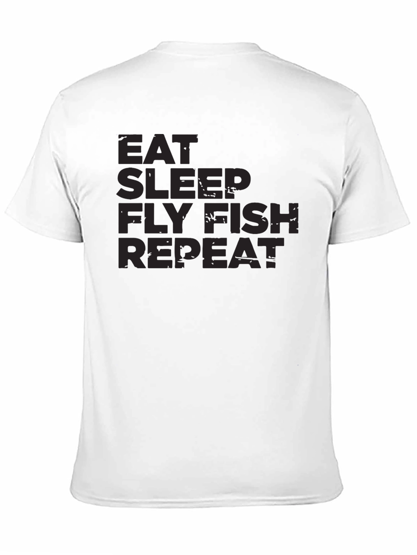 Eat Sleep Fly Fish Repeat Black T-Shirt