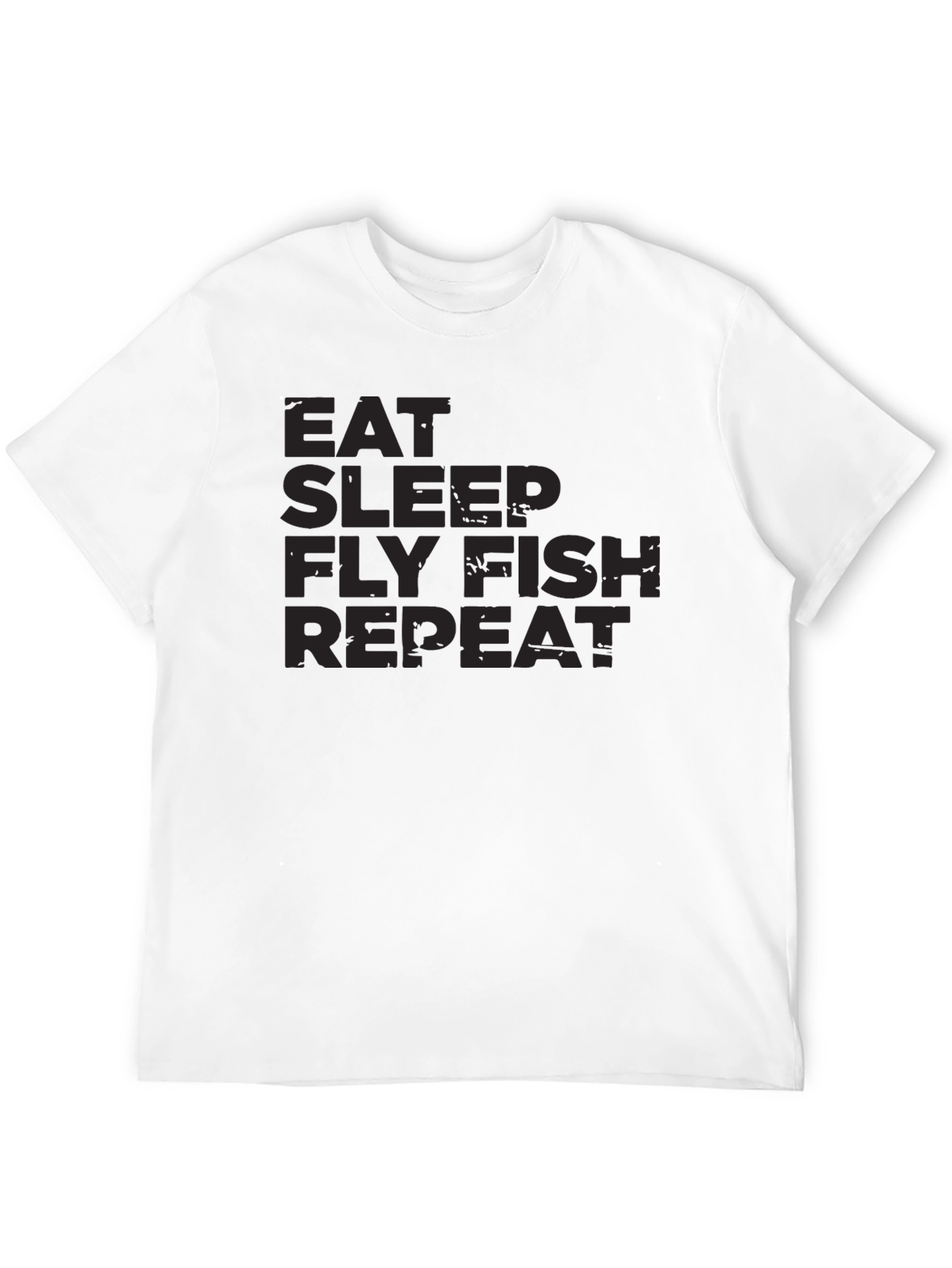 Eat Sleep Fly Fish Repeat Black T-Shirt