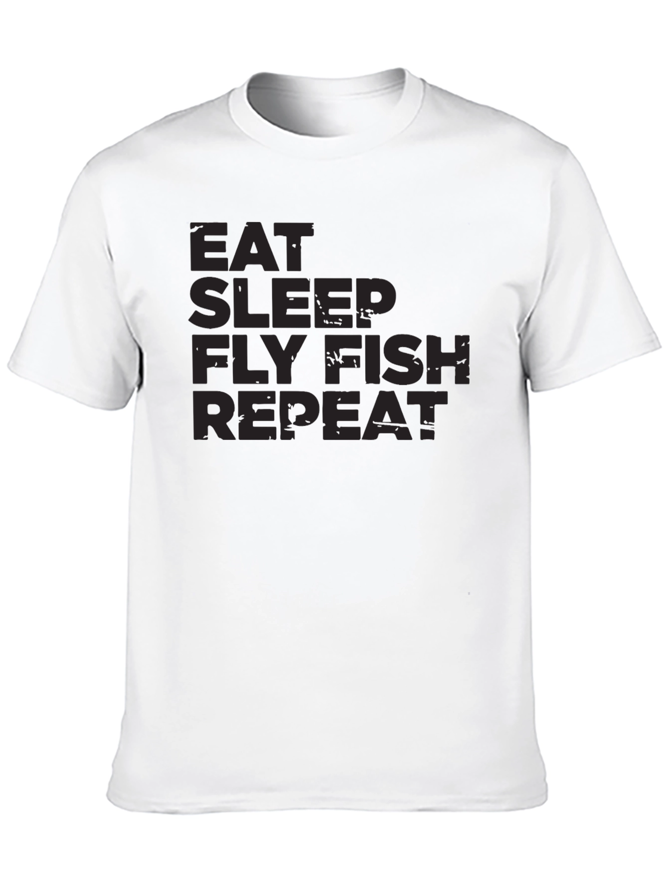 Eat Sleep Fly Fish Repeat Black T-Shirt