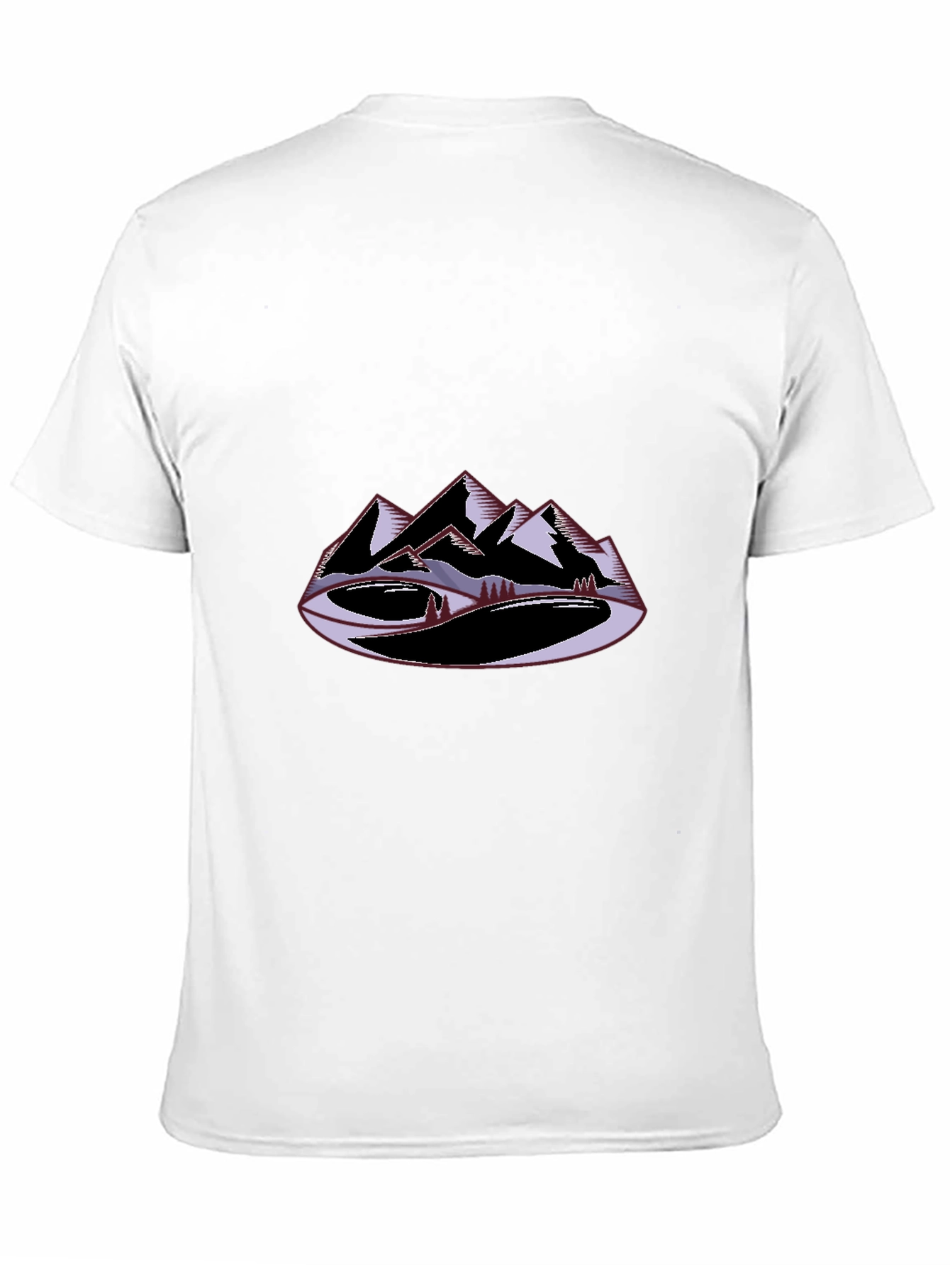 Mountain Graphic Black T-Shirt Casual Wear
