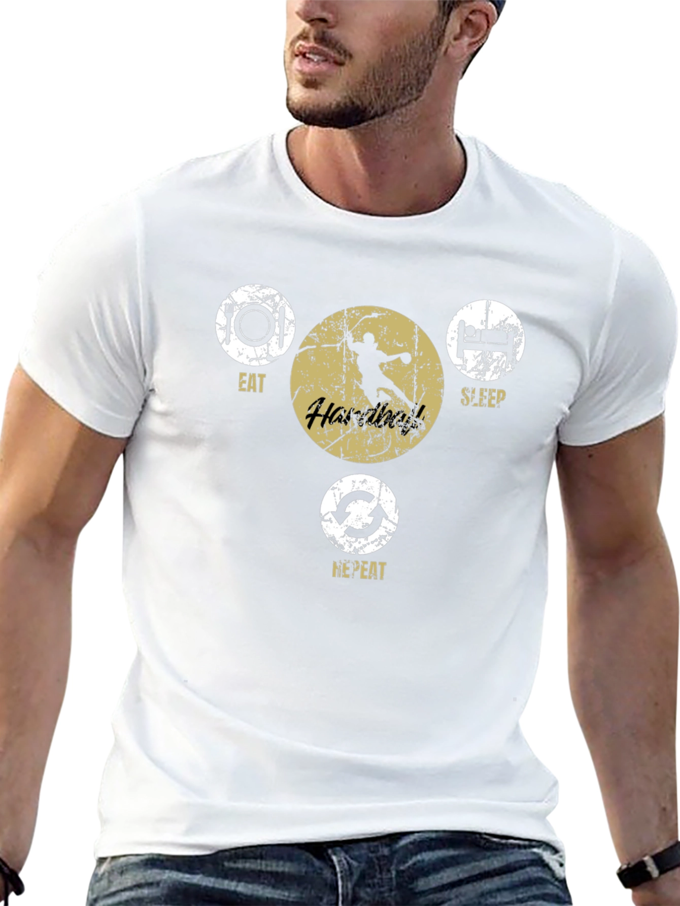 Eat Sleep Handball Repeat Graphic Tee