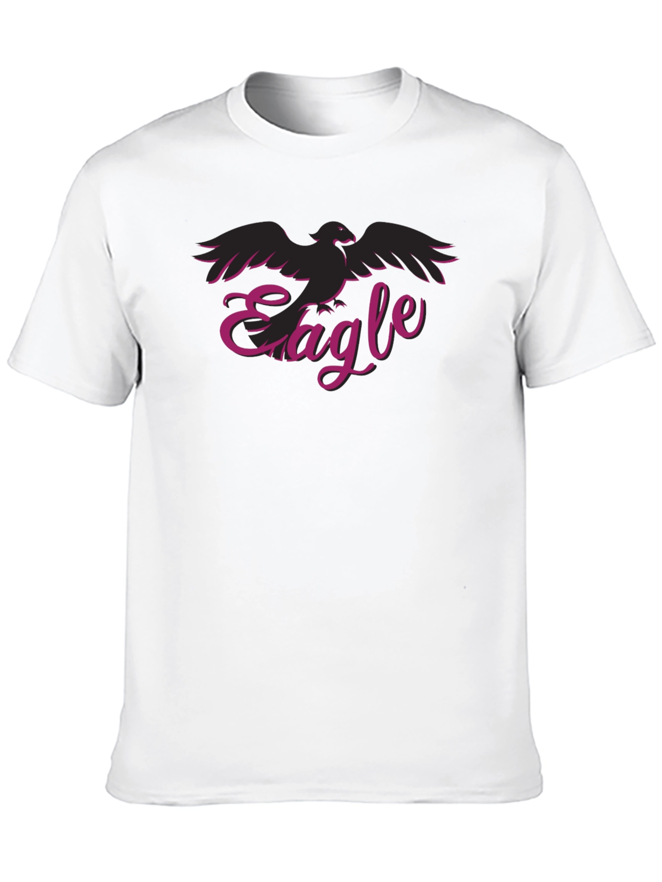 Eagle Graphic Print Black Tee Casual