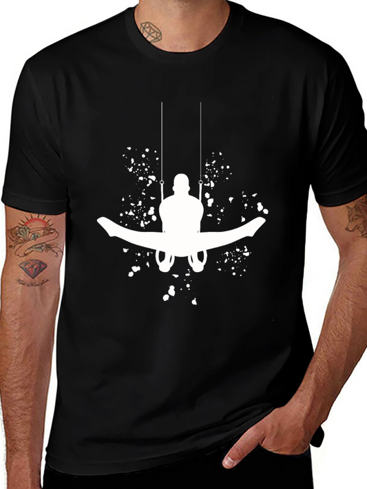Gymnastics Still Rings Black Tee