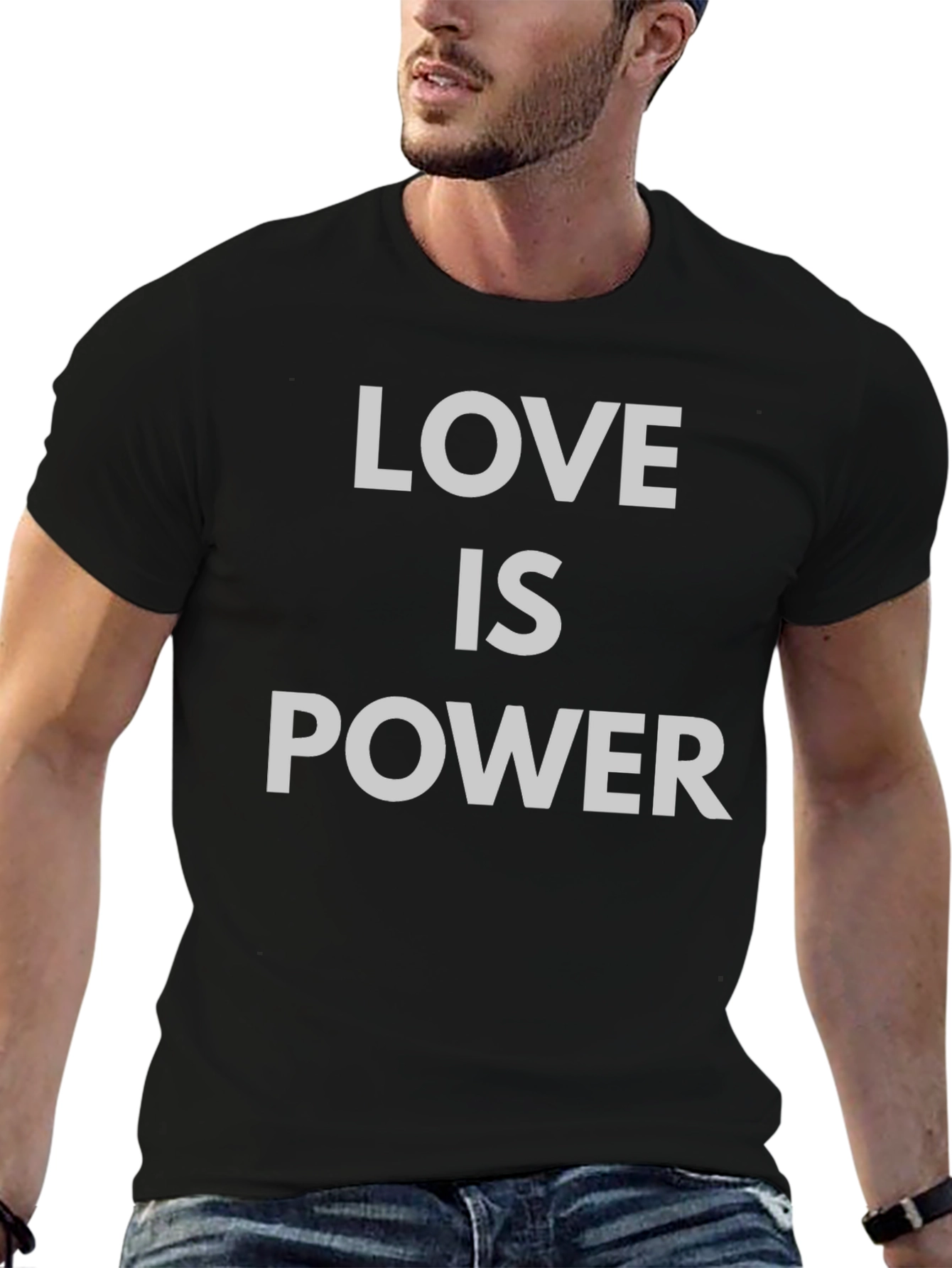 Love is Power Graphic Tee - Black Unisex Shirt
