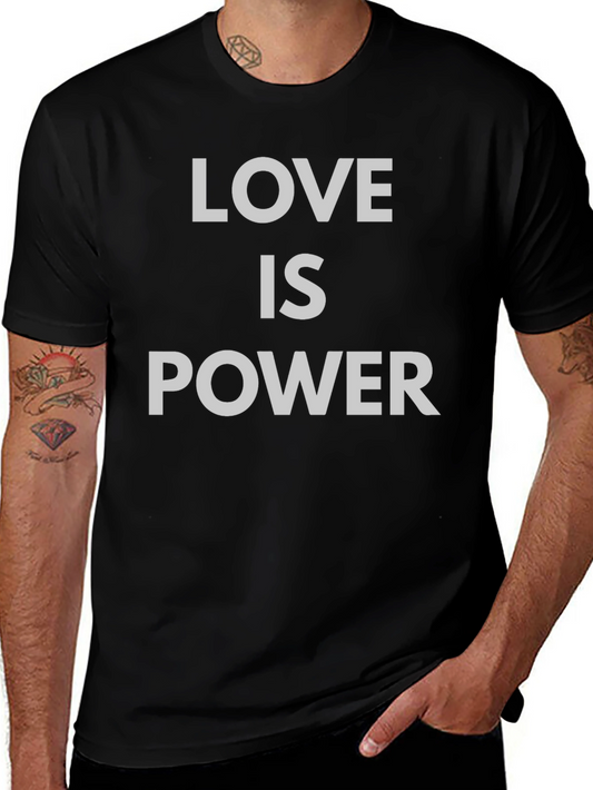 Love is Power Graphic Tee - Black Unisex Shirt