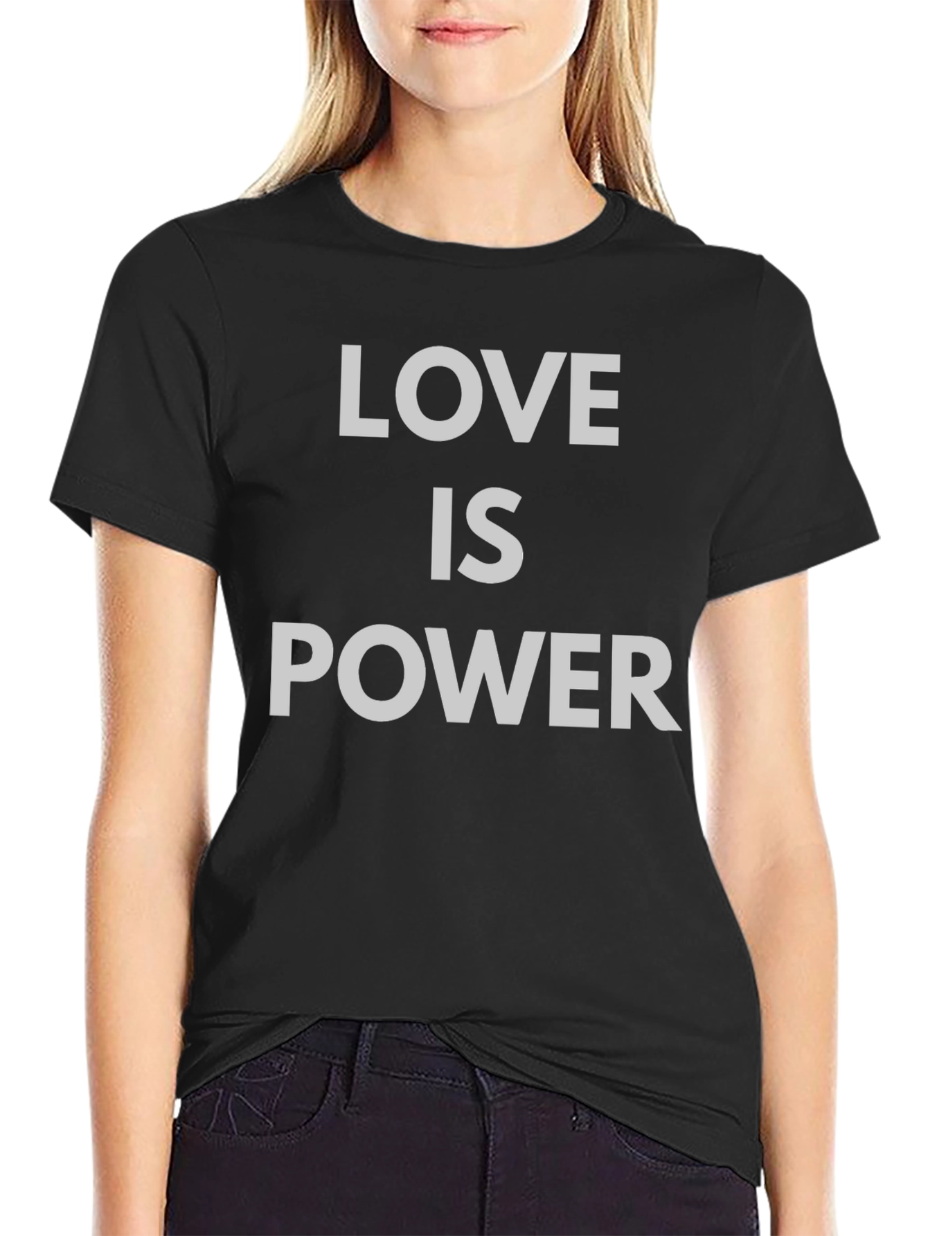 Love is Power Graphic Tee - Black Unisex Shirt