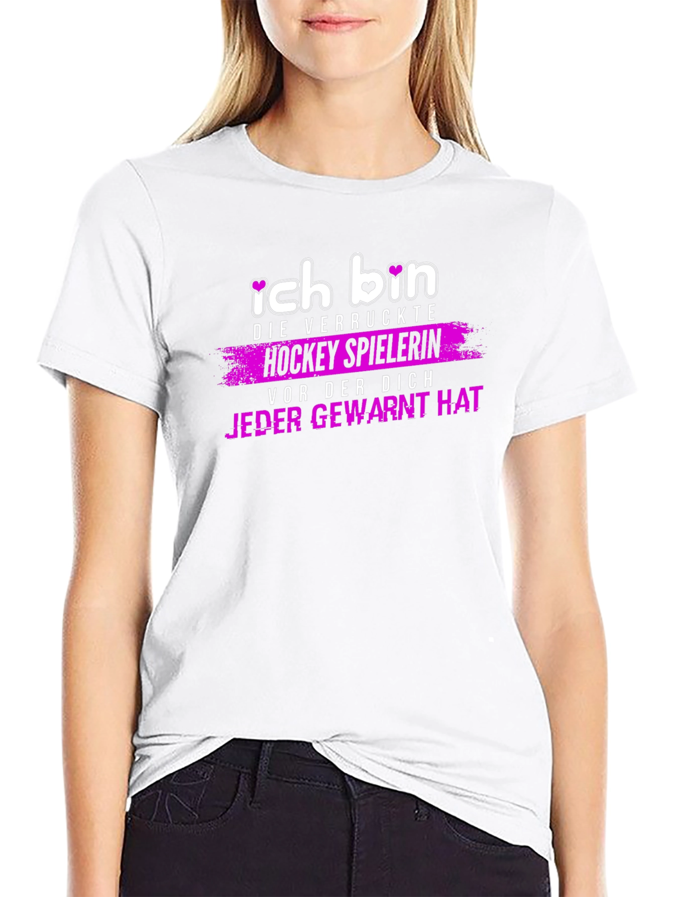 Ich Bin Die Verruckte Hockey Spielerin T-Shirt