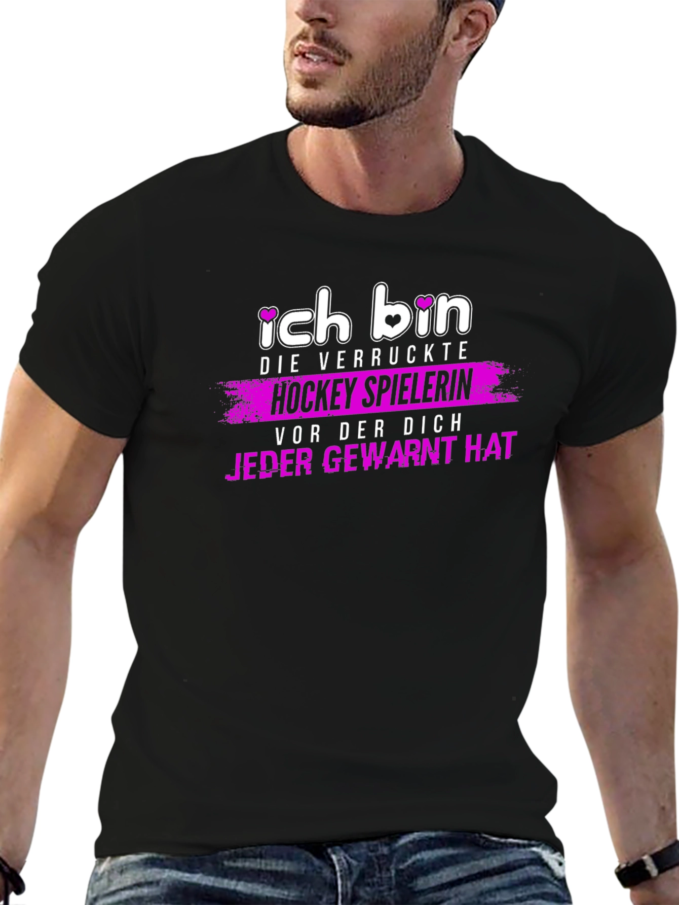 Ich Bin Die Verruckte Hockey Spielerin T-Shirt