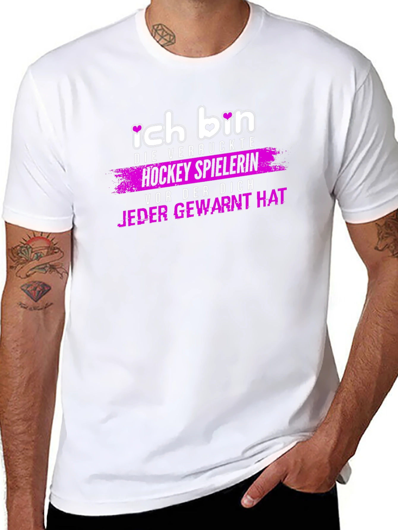 Ich Bin Die Verruckte Hockey Spielerin T-Shirt