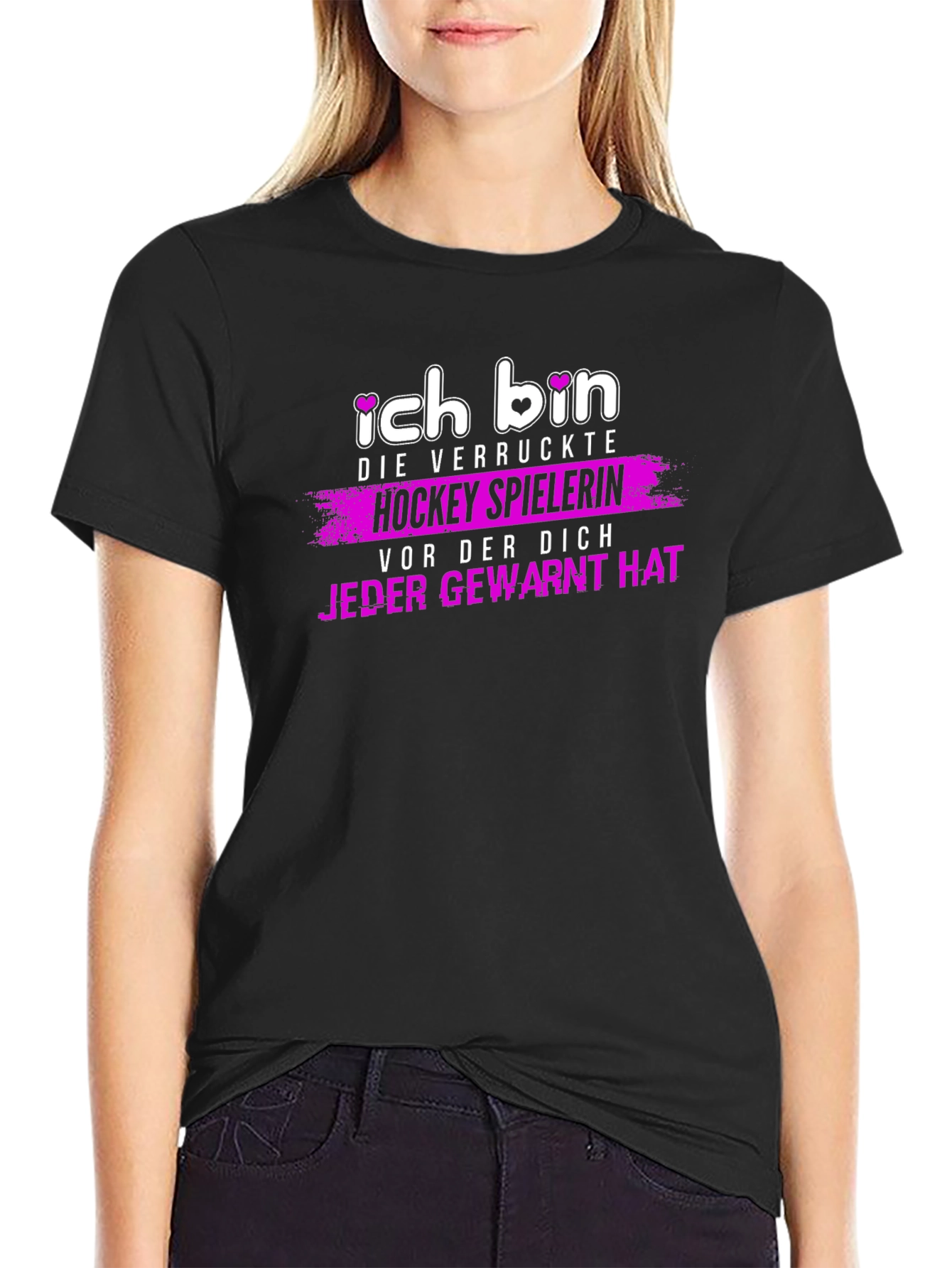 Ich Bin Die Verruckte Hockey Spielerin T-Shirt