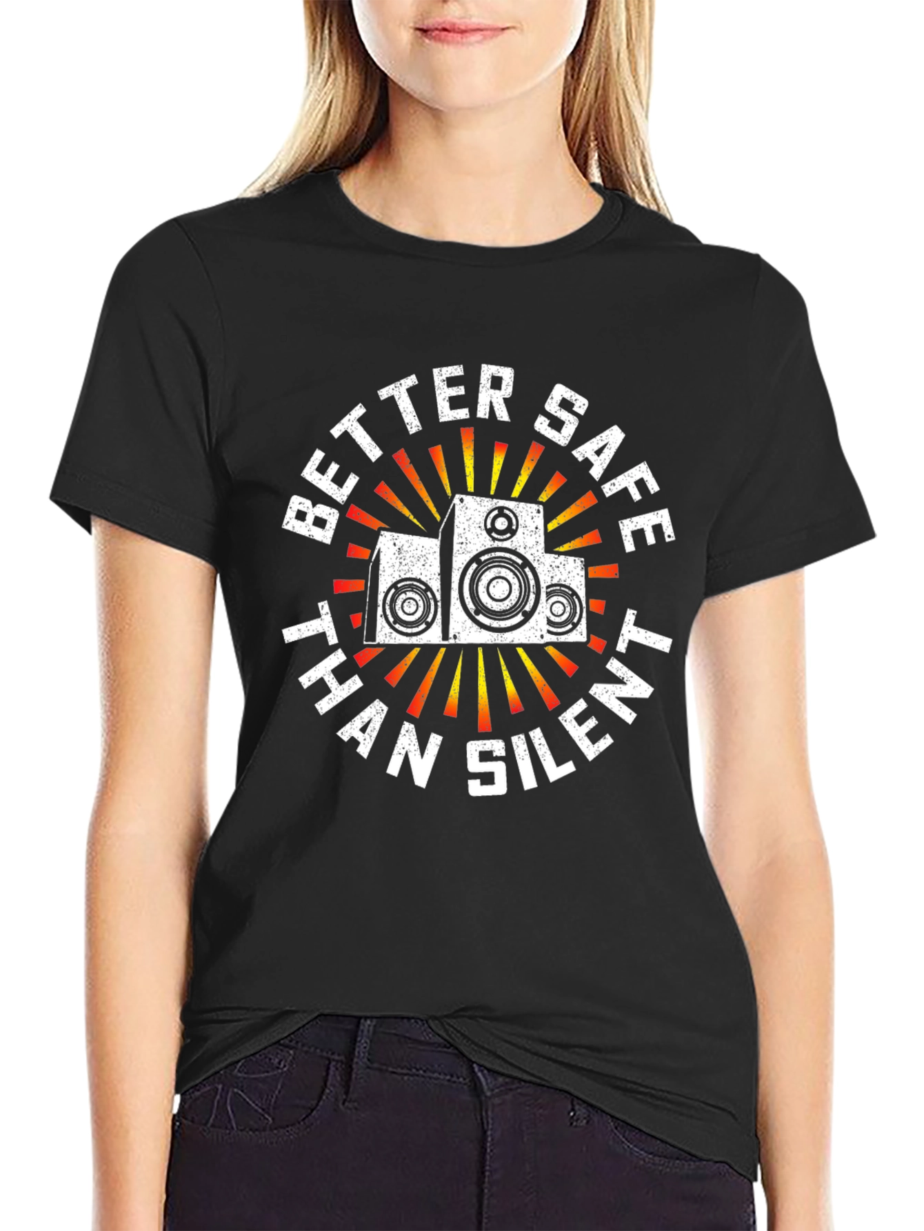 Better Safe Than Silent Speaker Graphic Tee