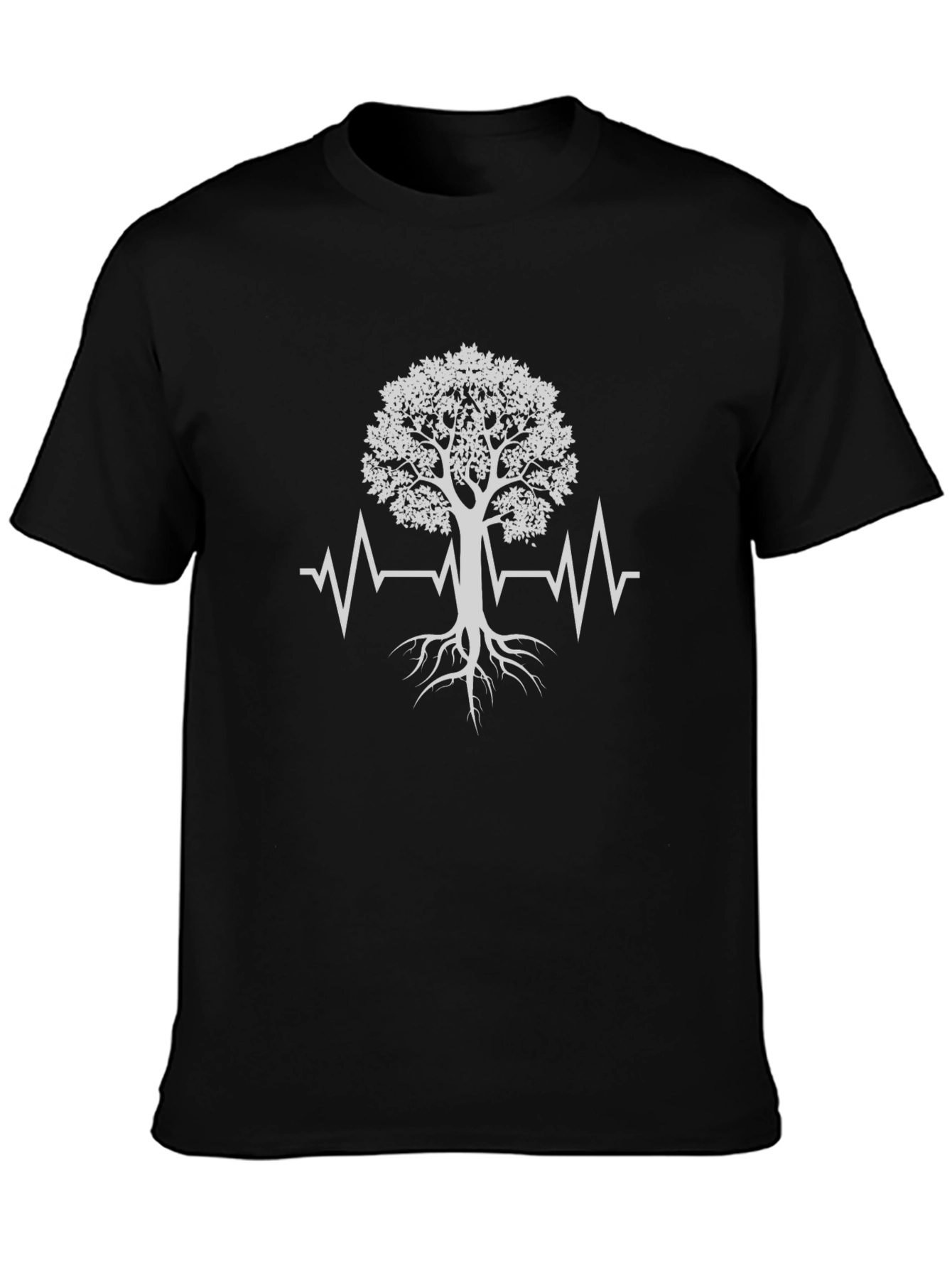 Tree of Life Heartbeat T-Shirt - Black