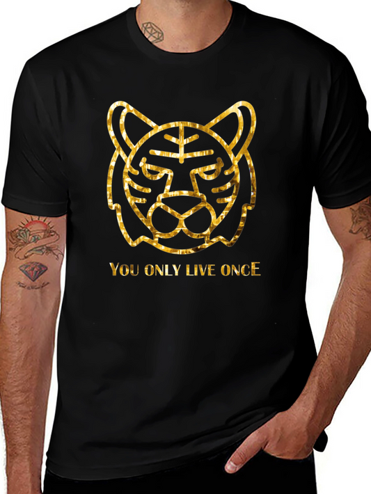 YOLO Tiger Graphic Tee - Black