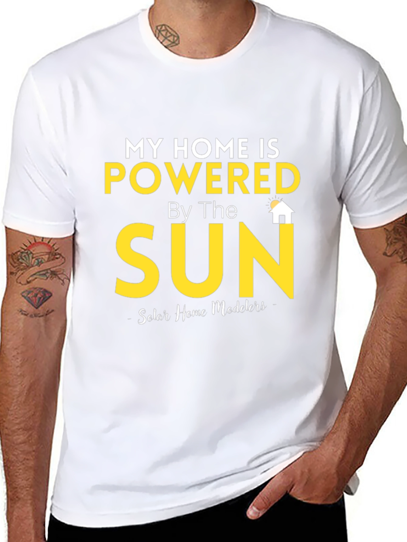 Powered by the Sun Graphic Tee - Eco-Friendly Fashion