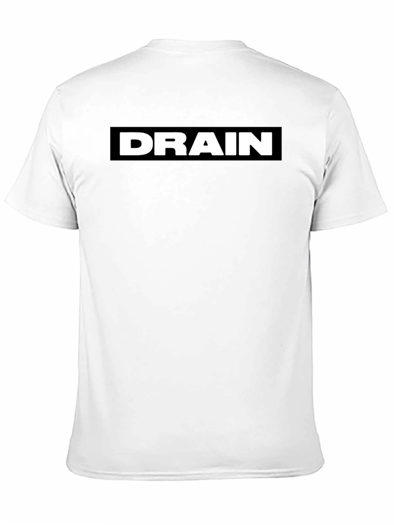Black DRAIN T-Shirt - Bold Graphic Print