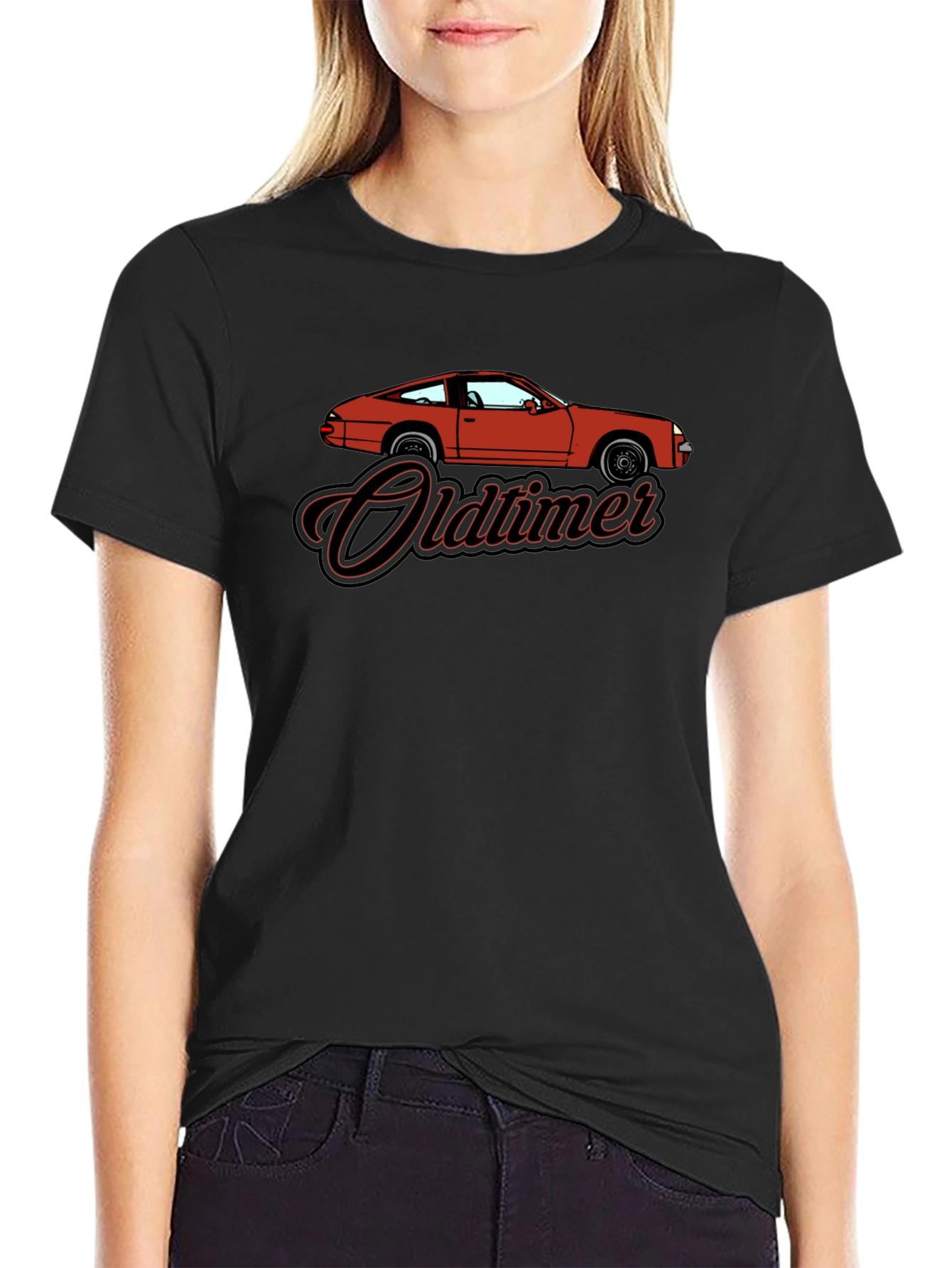 Retro Car Graphic Tee - Oldtimer Style
