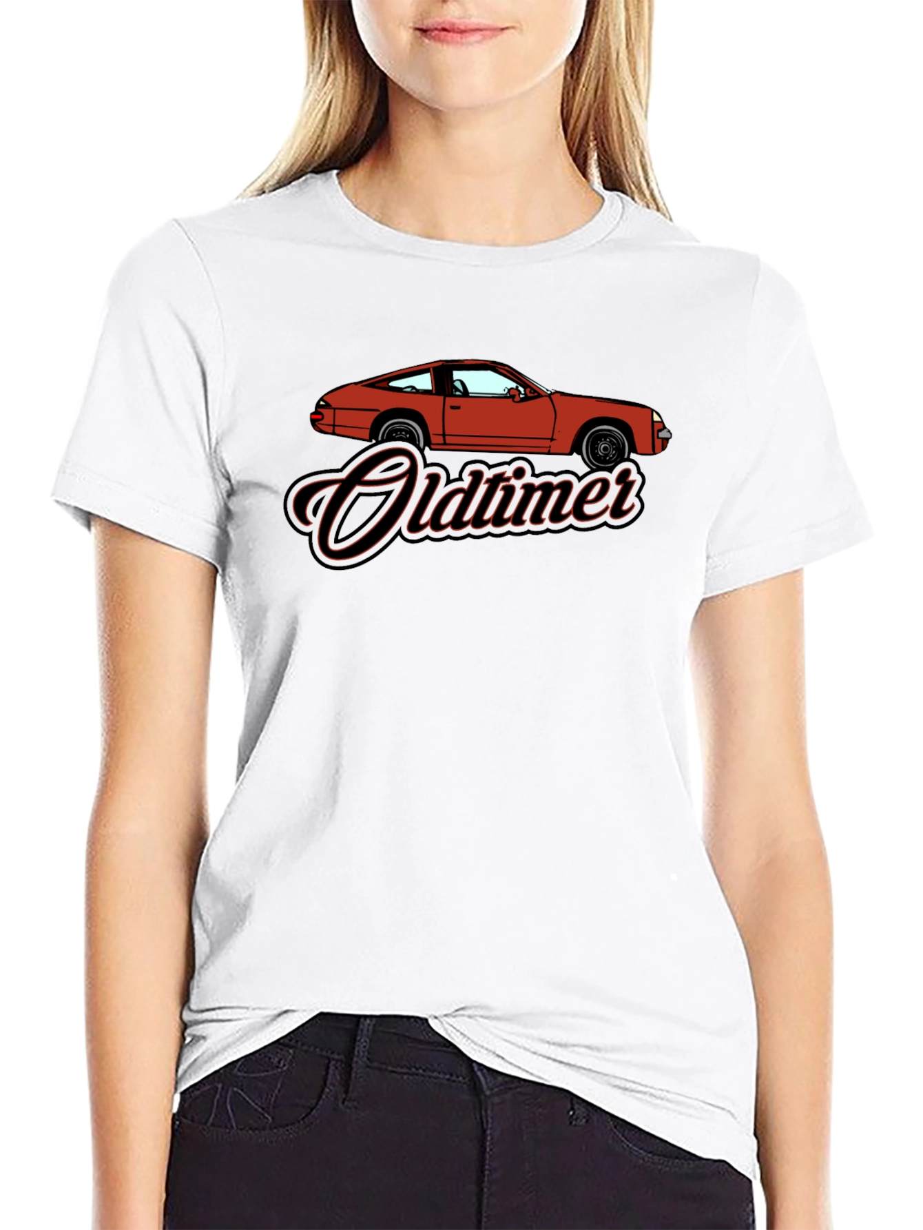 Retro Car Graphic Tee - Oldtimer Style