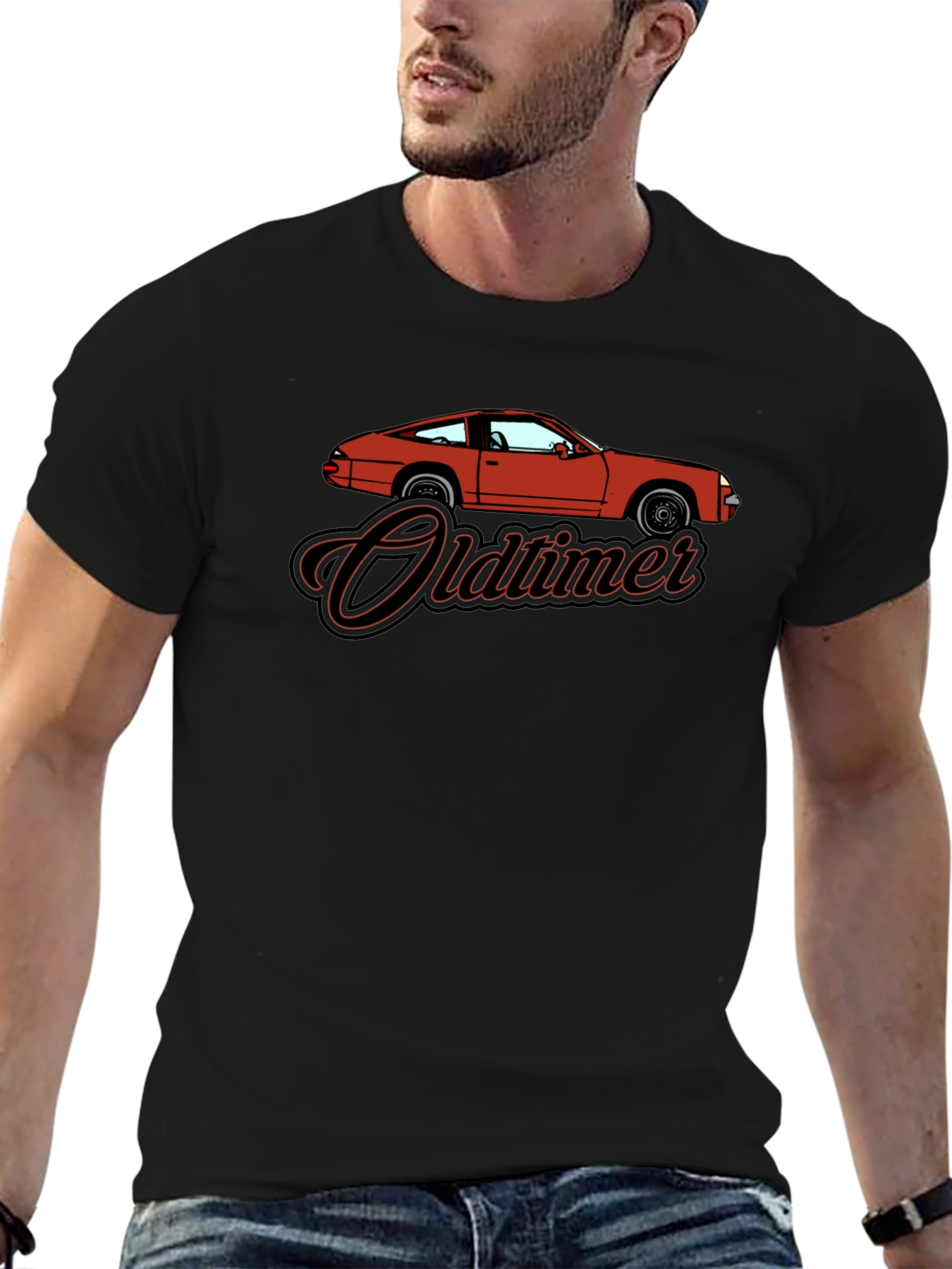 Retro Car Graphic Tee - Oldtimer Style