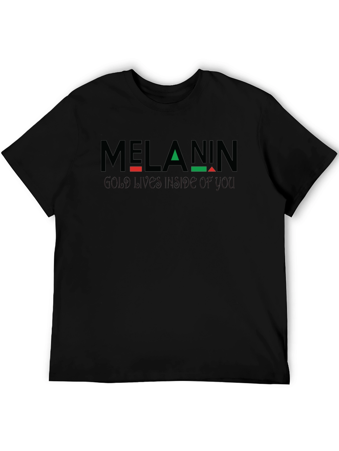 Melanin Gold Inside T-Shirt - Black Pride