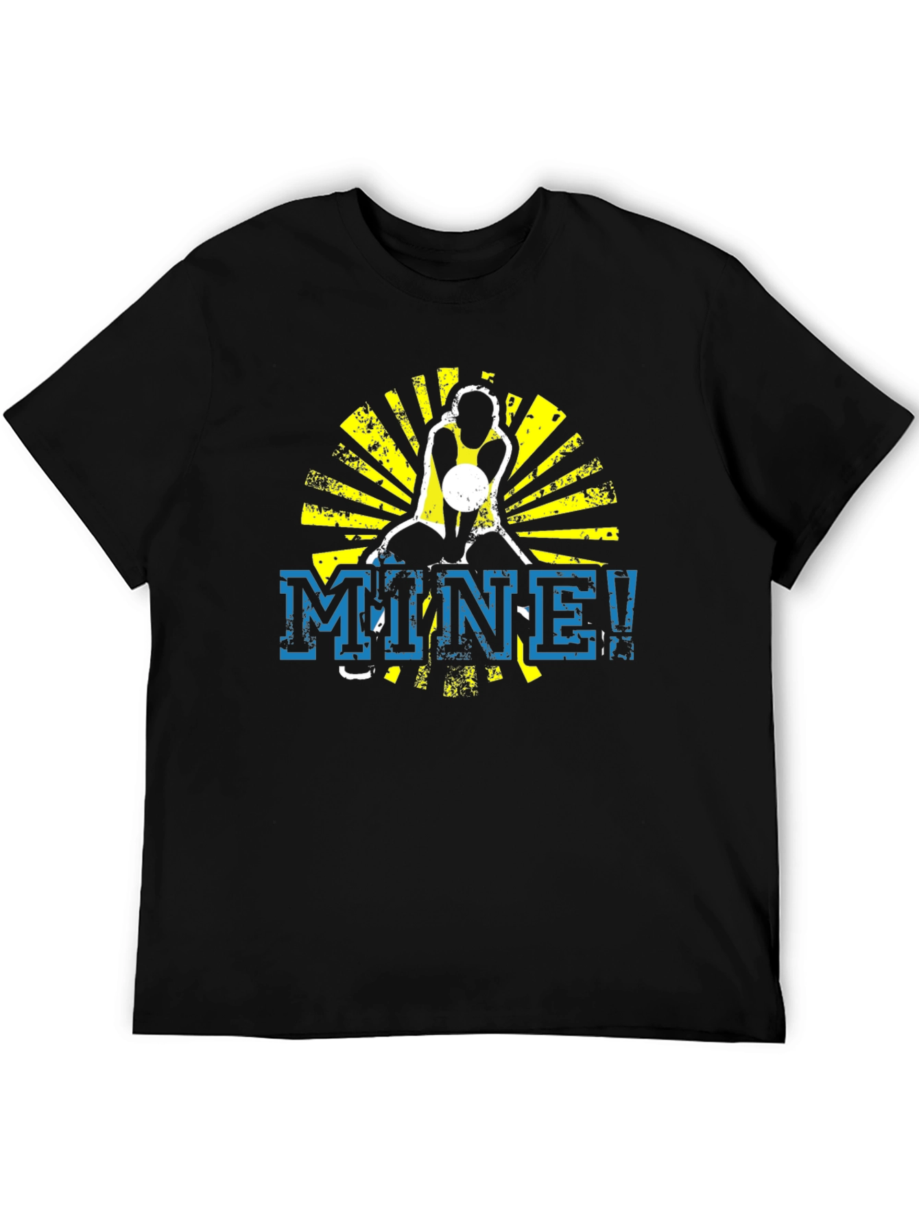 Volleyball Player MINE! Graphic Black T-Shirt