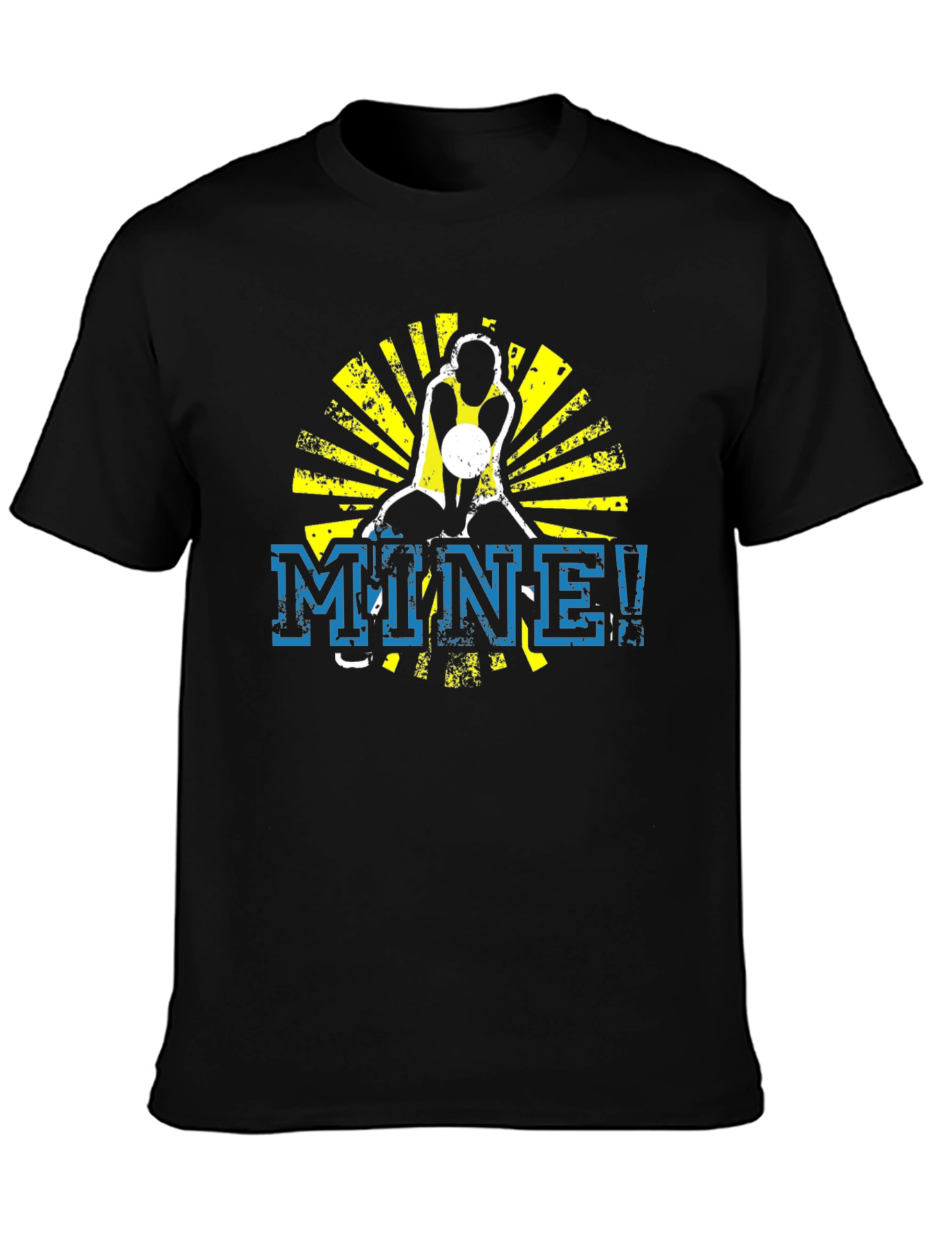 Volleyball Player MINE! Graphic Black T-Shirt