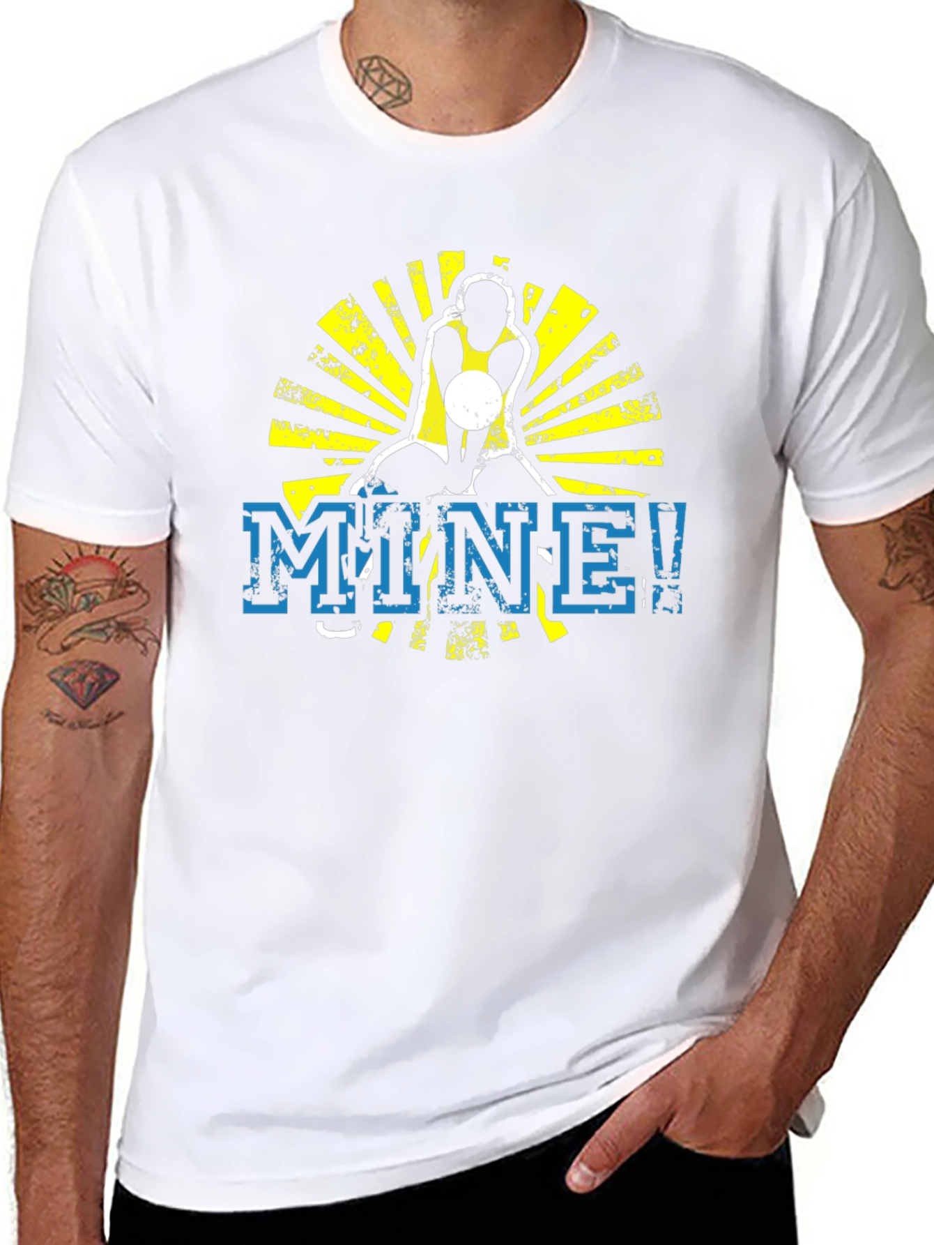 Volleyball Player MINE! Graphic Black T-Shirt