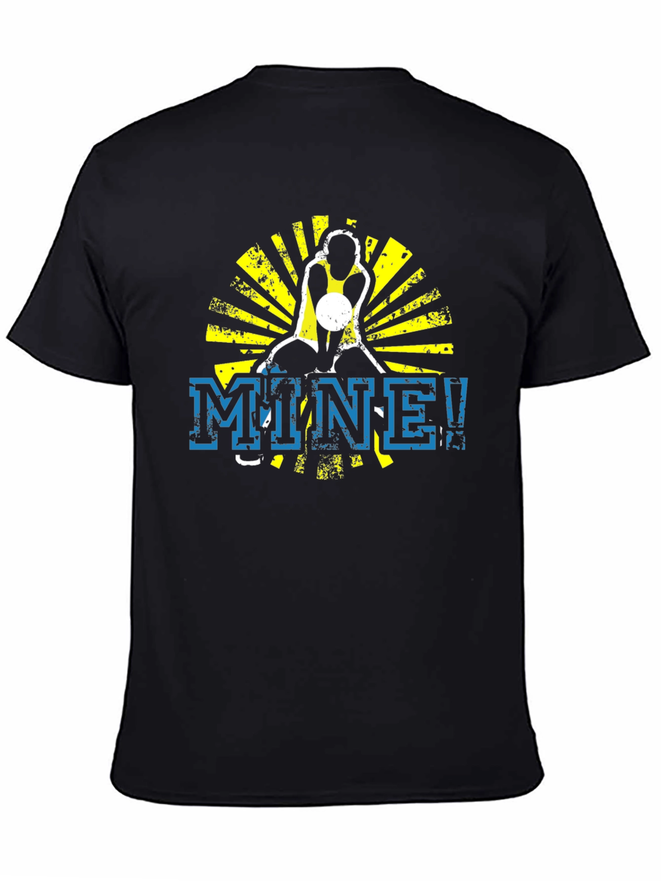 Volleyball Player MINE! Graphic Black T-Shirt