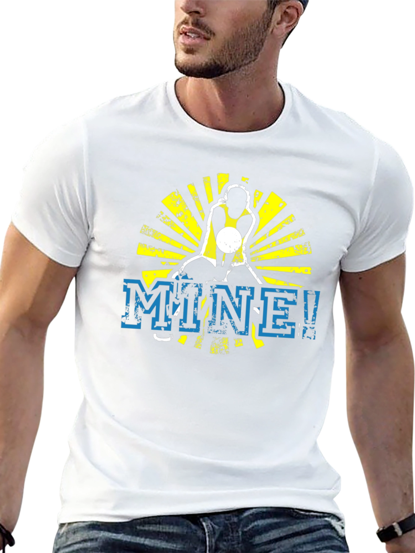 Volleyball Player MINE! Graphic Black T-Shirt