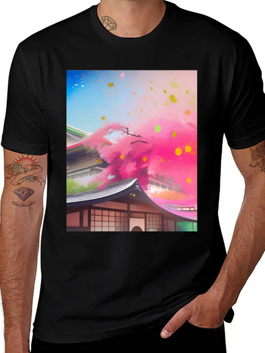 Japanese Blossom Tee - Artistic Design