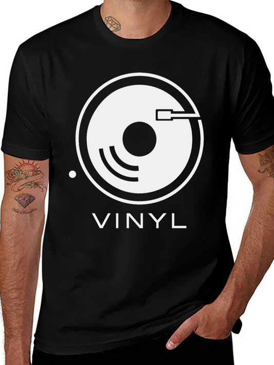 Vinyl Record Graphic Tee - Retro Music Lover Shirt