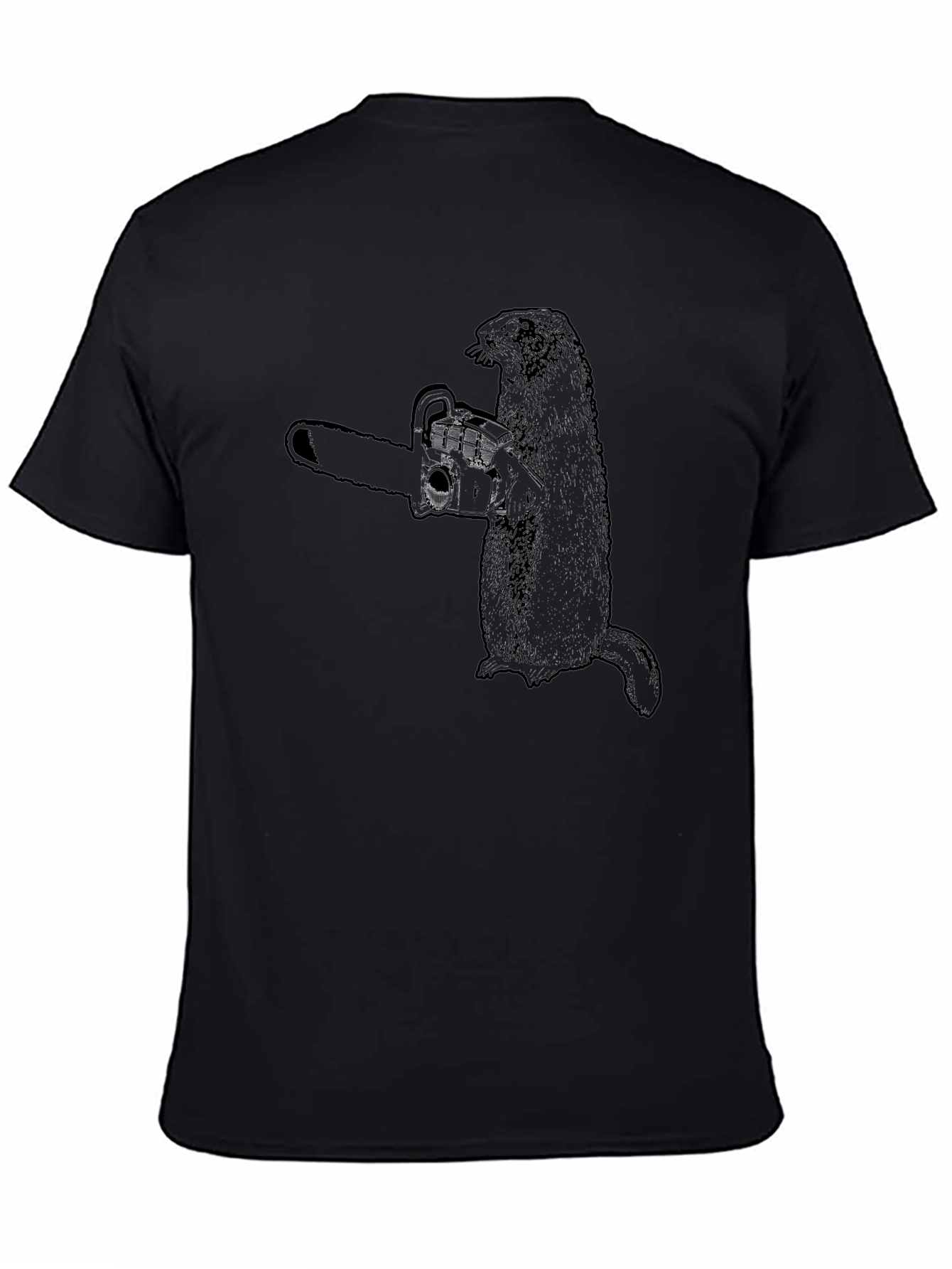 Beaver Chainsaw T-Shirt - Funny Graphic Tee
