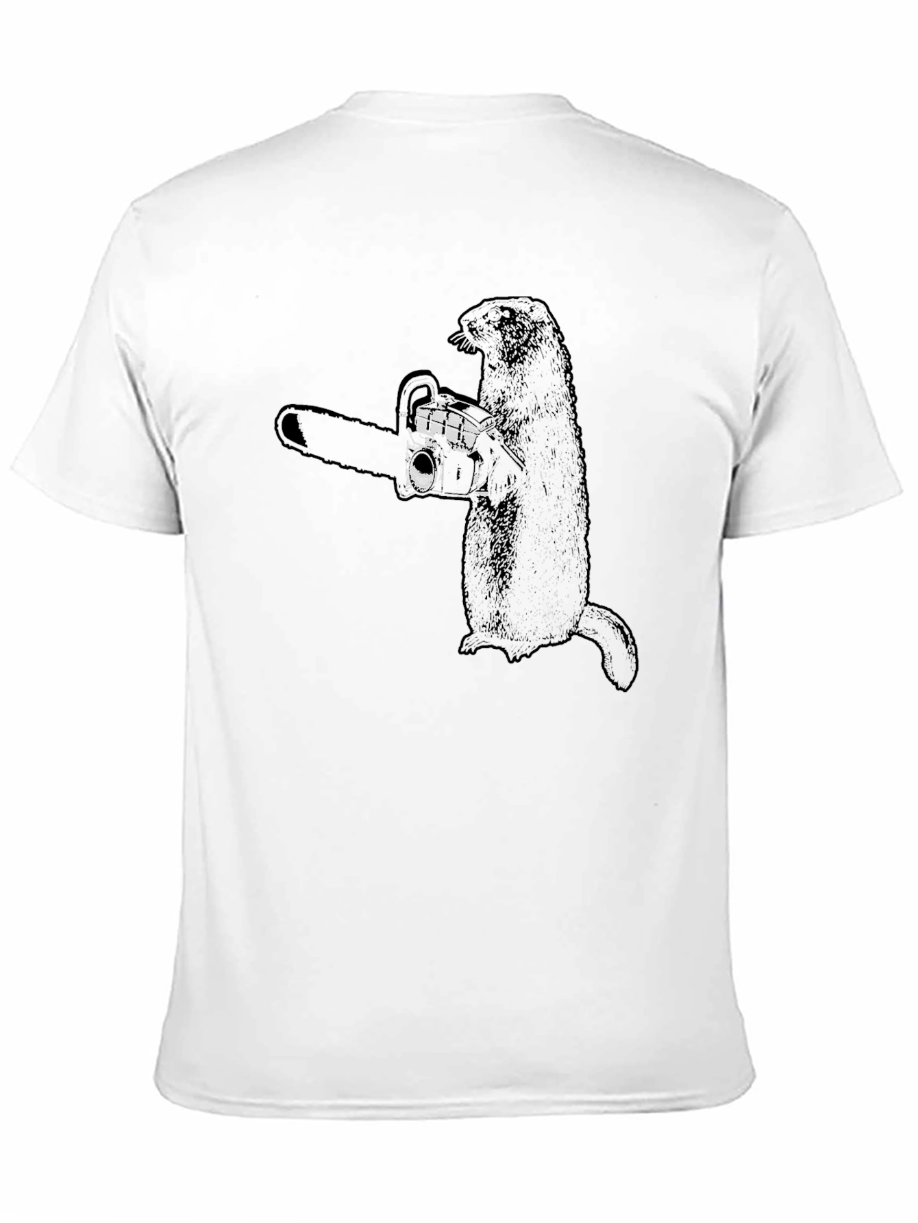 Beaver Chainsaw T-Shirt - Funny Graphic Tee