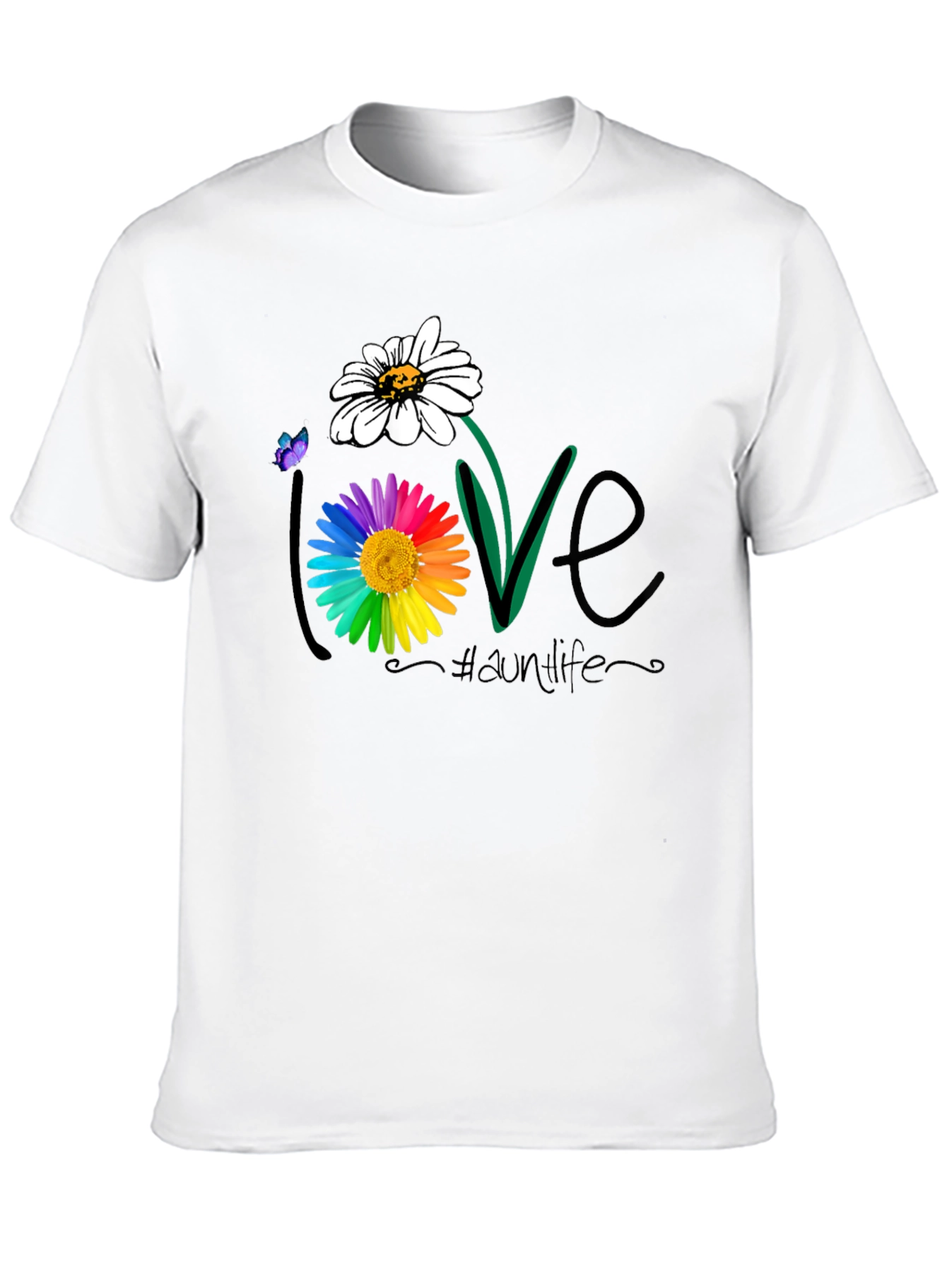 Love Daisy Flower Graphic T-Shirt