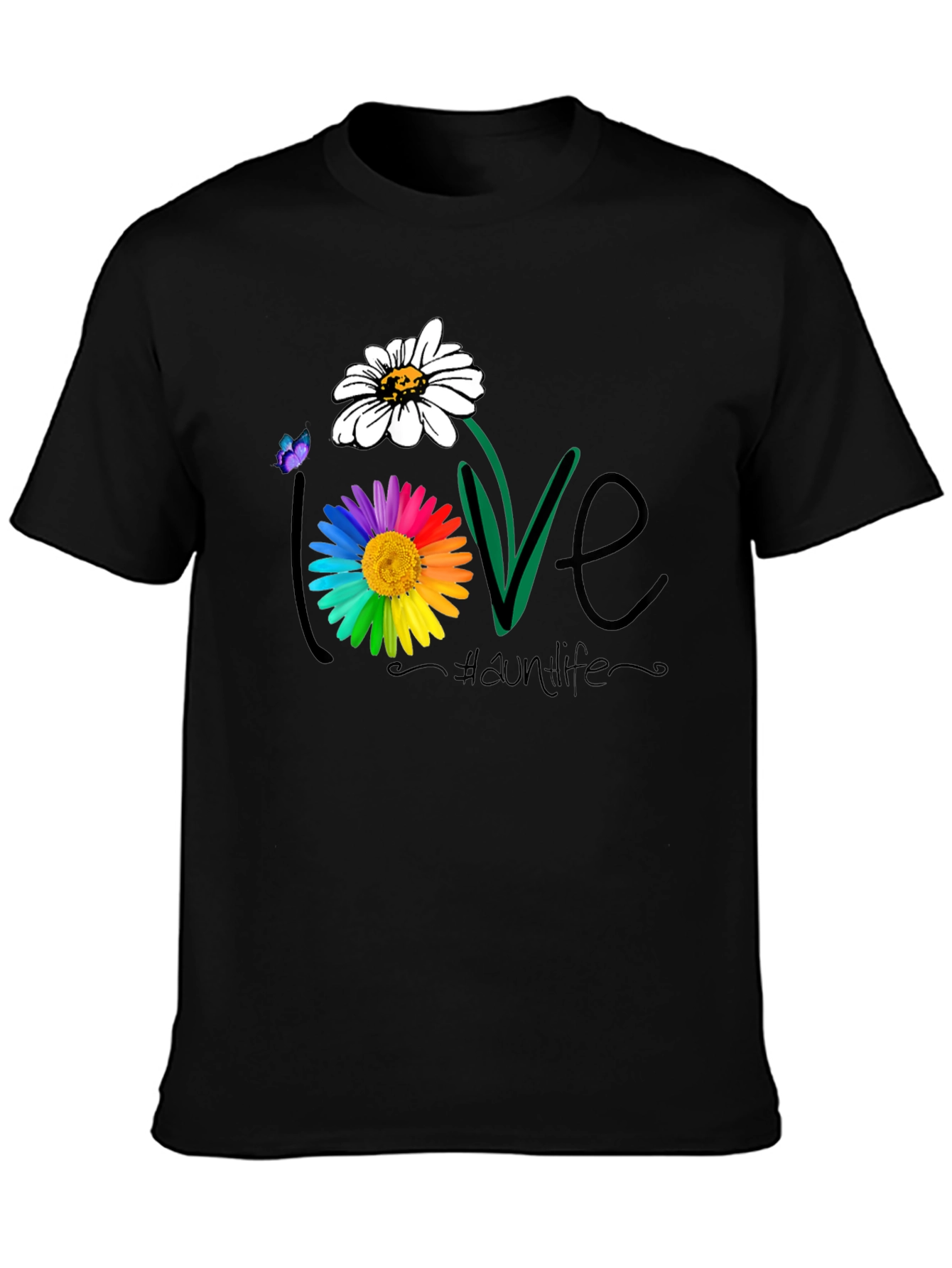 Love Daisy Flower Graphic T-Shirt