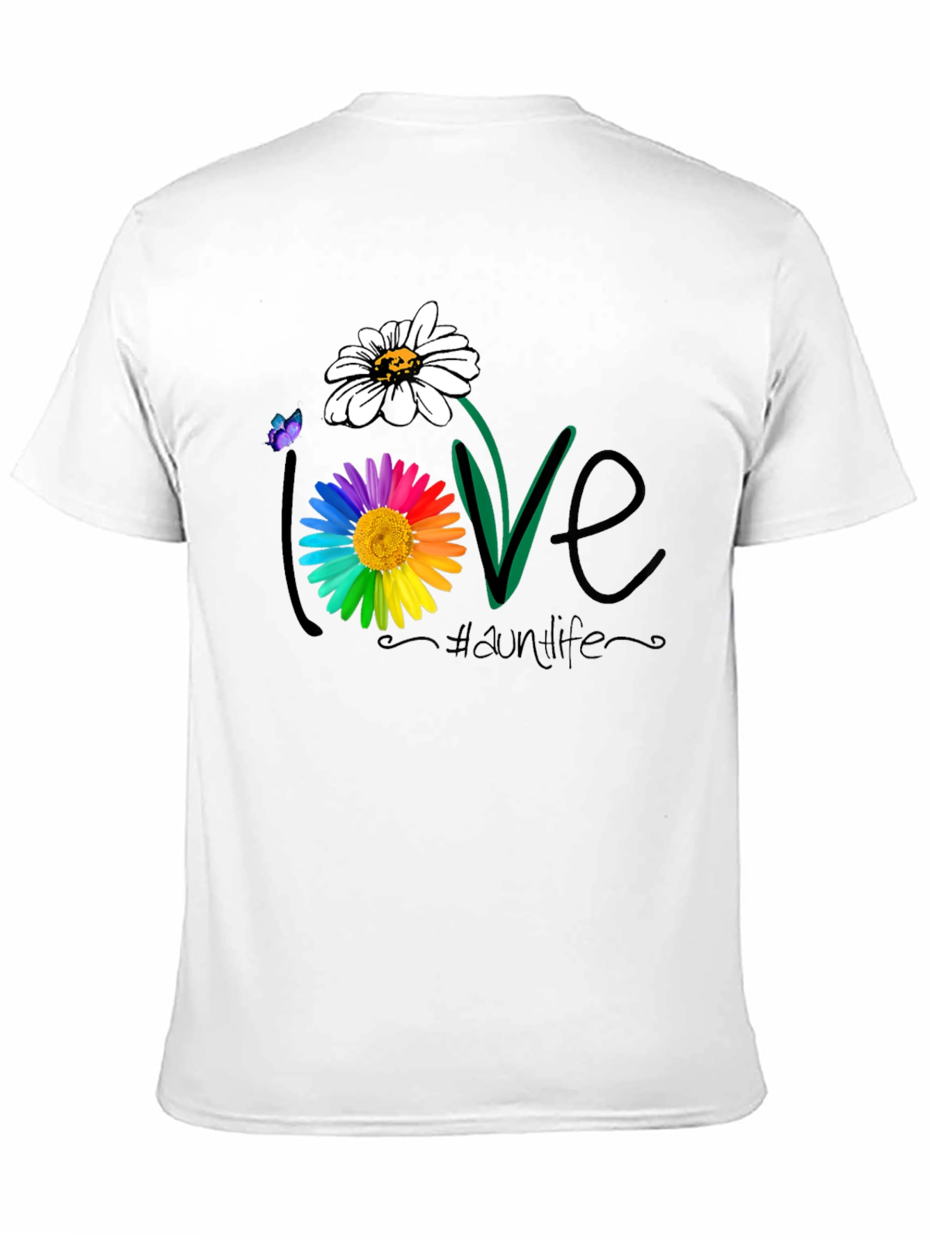 Love Daisy Flower Graphic T-Shirt