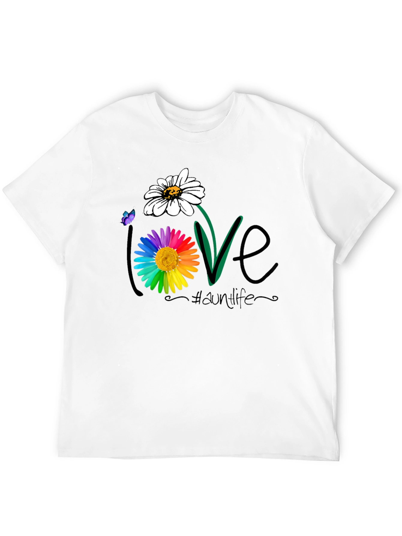 Love Daisy Flower Graphic T-Shirt