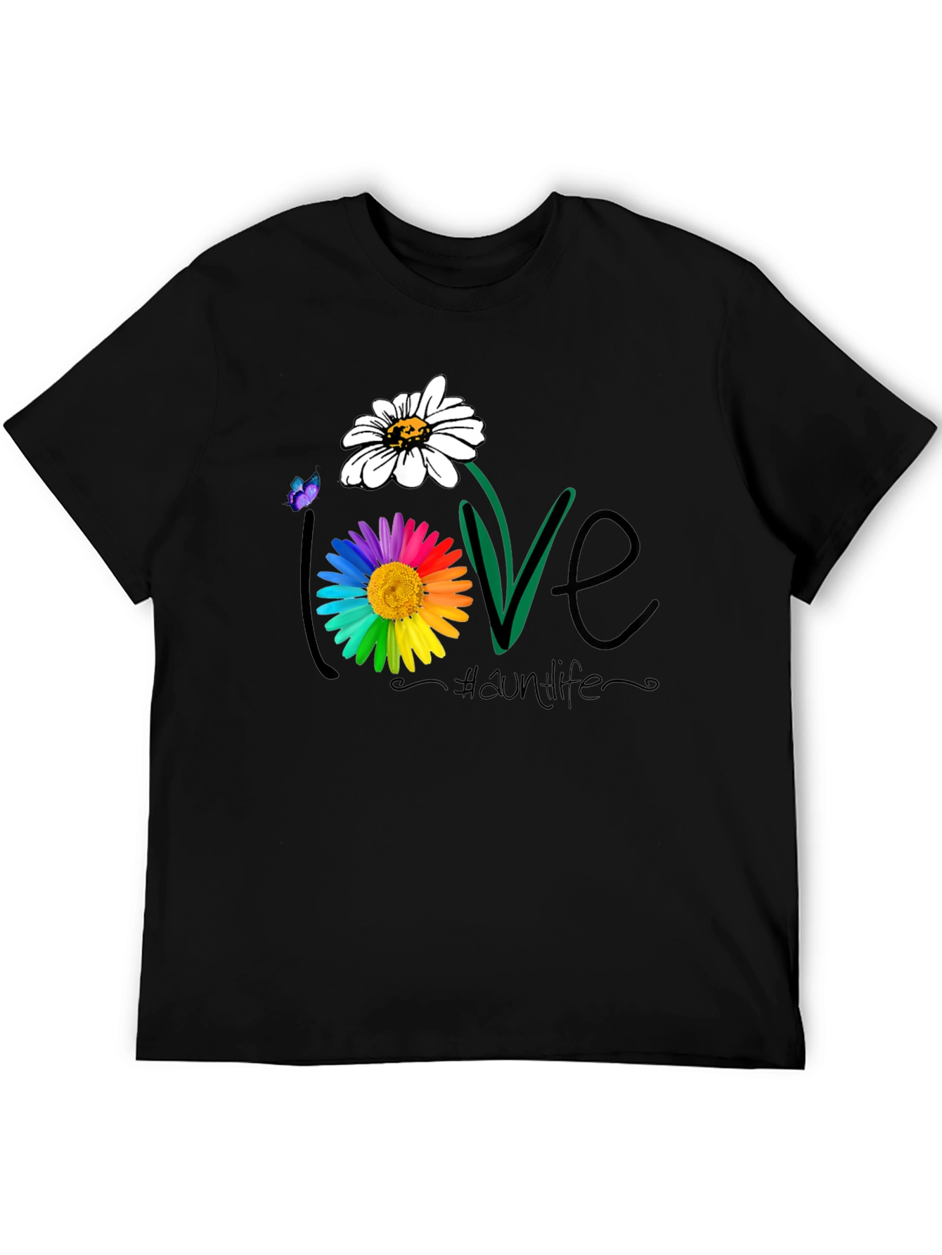 Love Daisy Flower Graphic T-Shirt